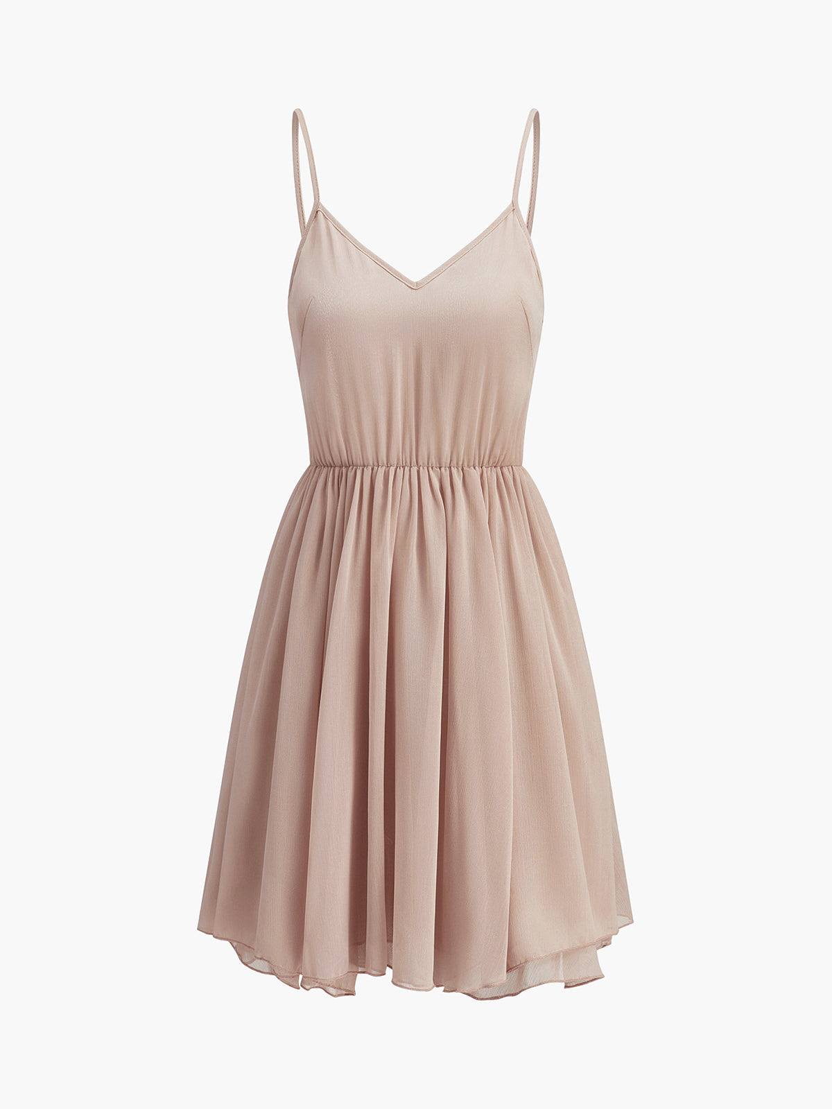 Semi-Sheer Chiffon Ruffle Dress With Outer Cape Semi-Sheer Chiffon Ruffle Dress With Outer Cape