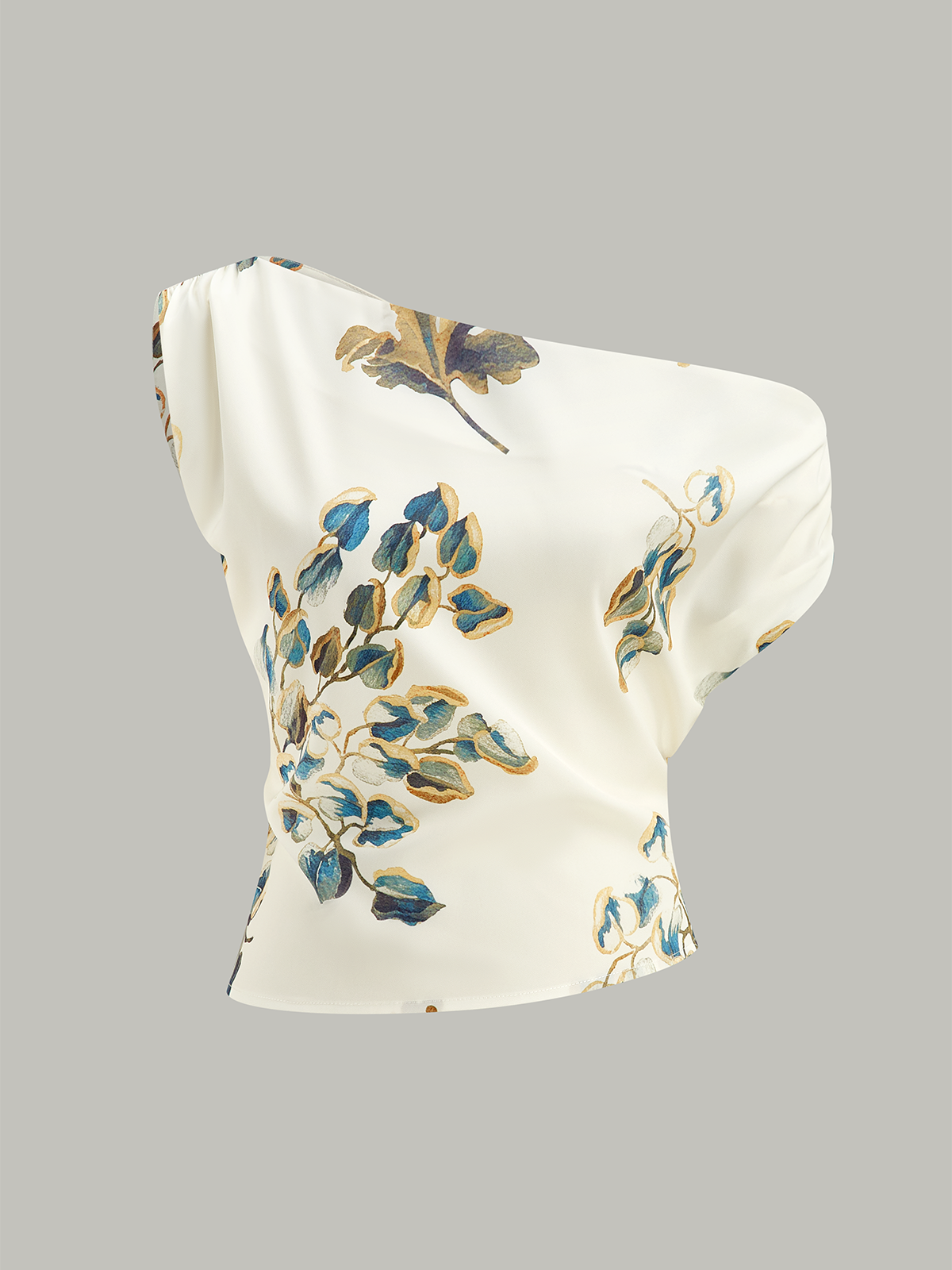 One-Shoulder Floral-Patterned Top One-Shoulder Floral-Patterned Top