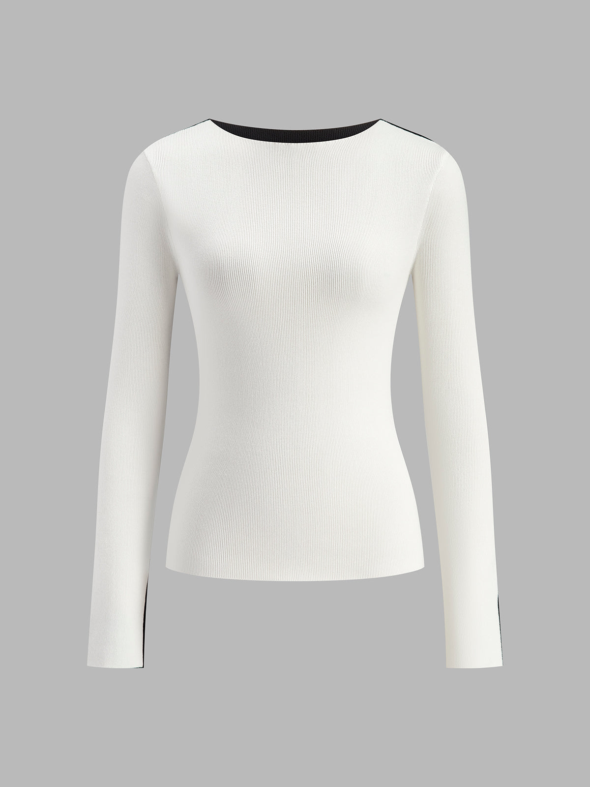 Two Tone Panel Knit Top Two Tone Panel Knit Top