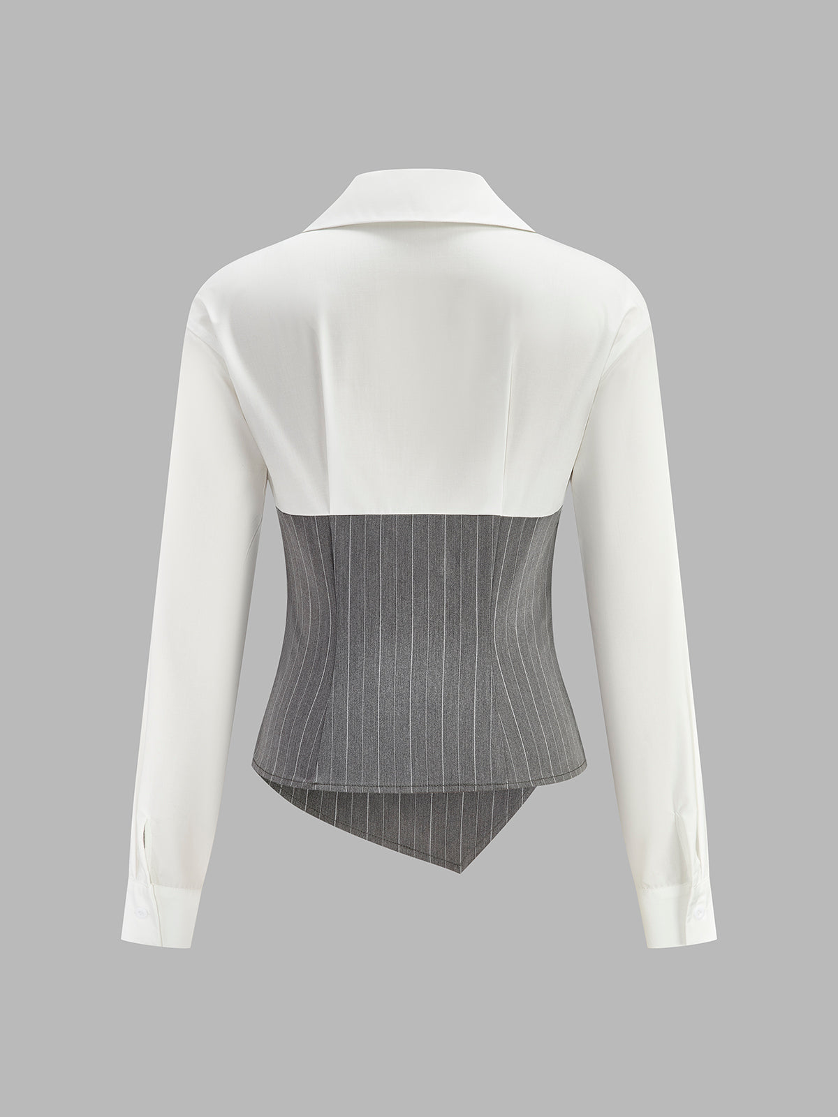 Color Block Striped Asymmetrical Shirt Color Block Striped Asymmetrical Shirt