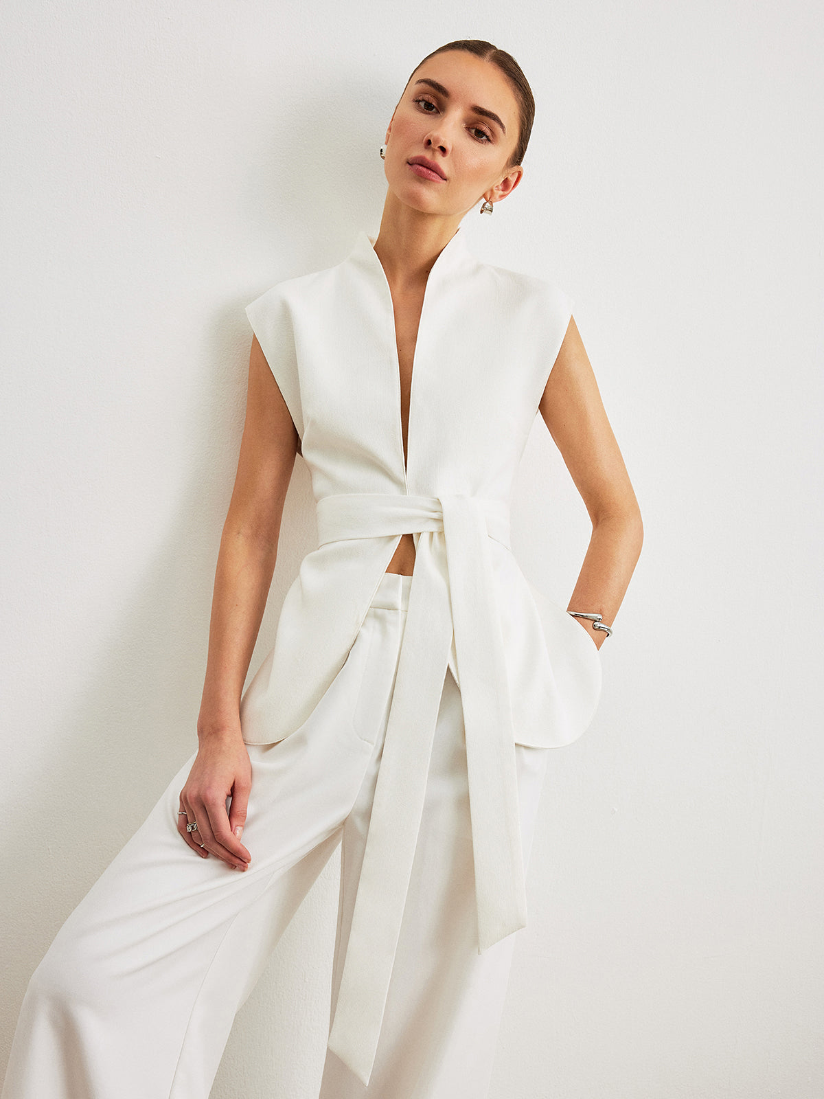 Belted Peplum Top Belted Peplum Top
