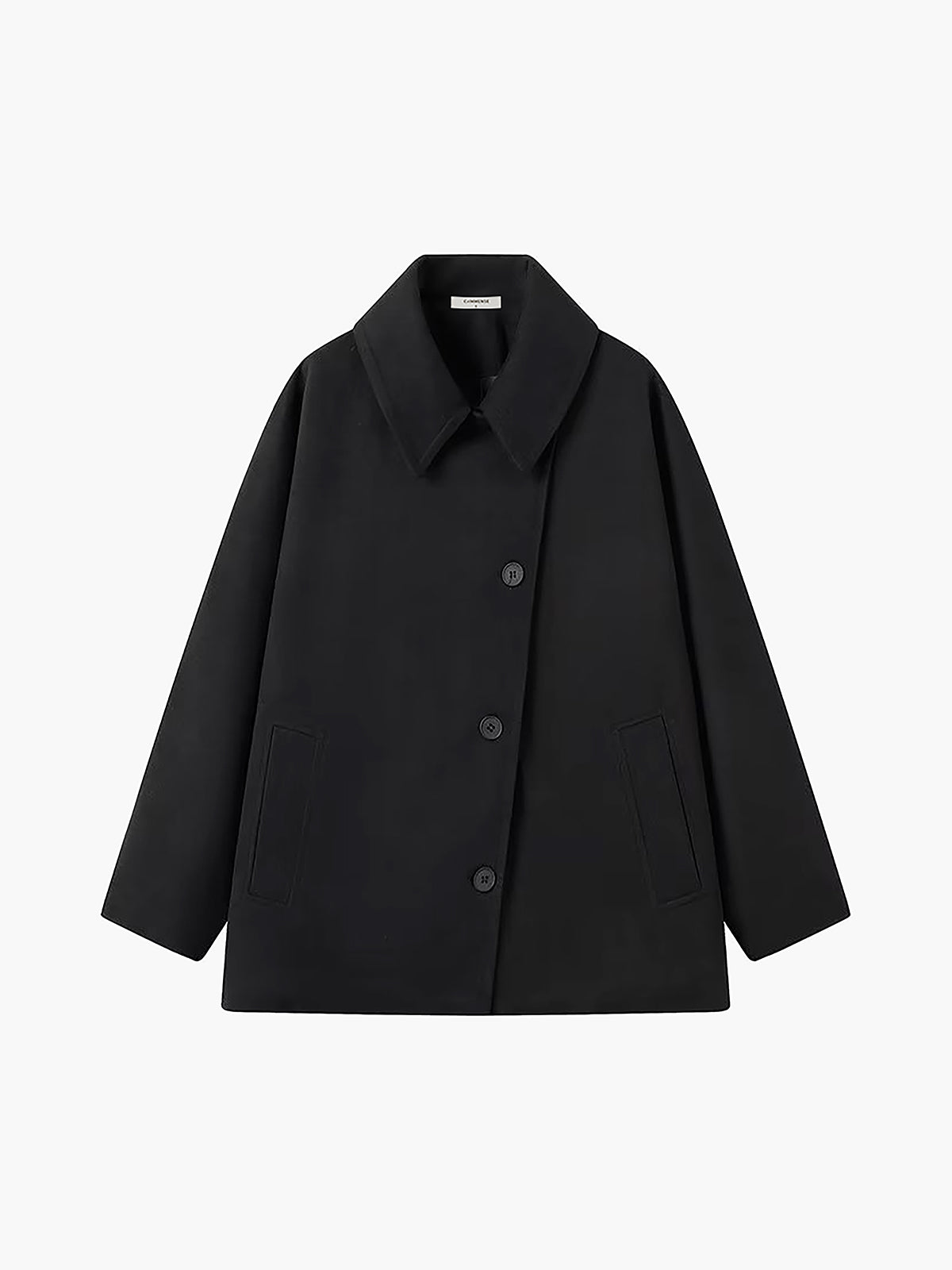 Solid Oversized Pocket Button Coat Solid Oversized Pocket Button Coat