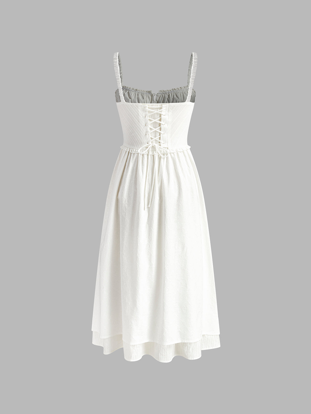 Ruffle Hem Cami Plain Midi Dress Ruffle Hem Cami Plain Midi Dress