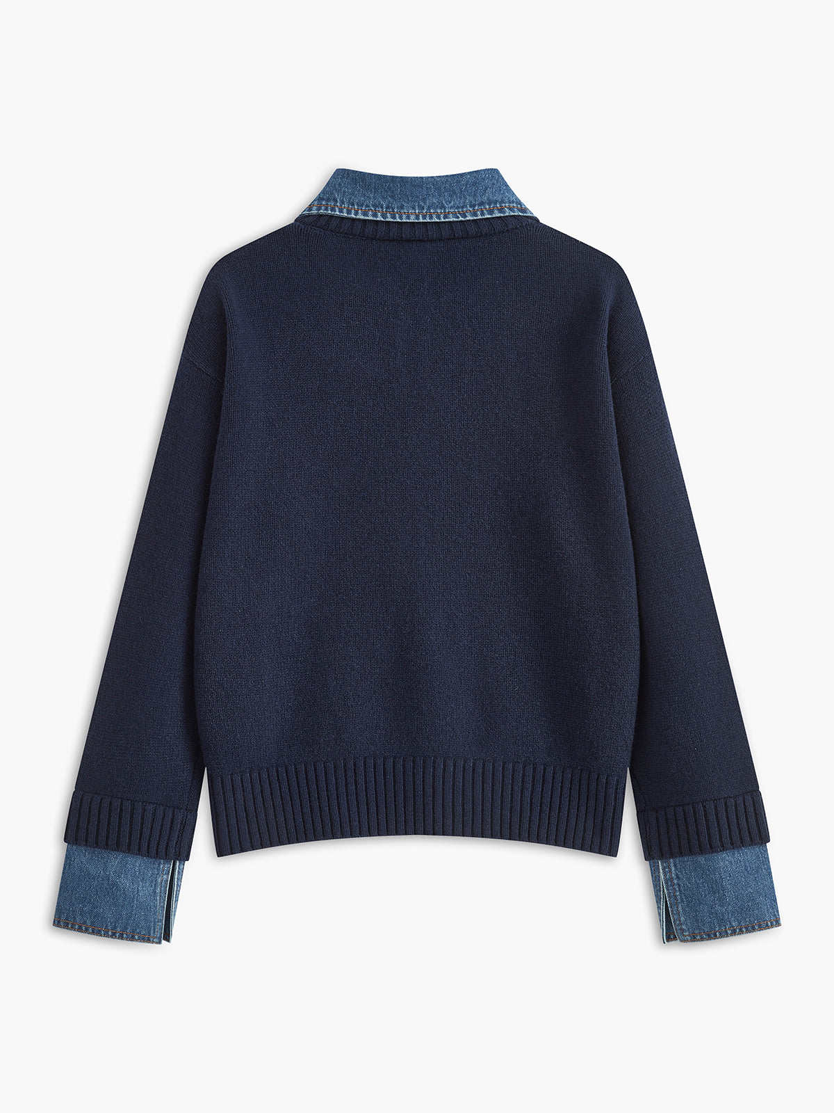2 in 1 Panel Lapel Sweater 2 in 1 Panel Lapel Sweater