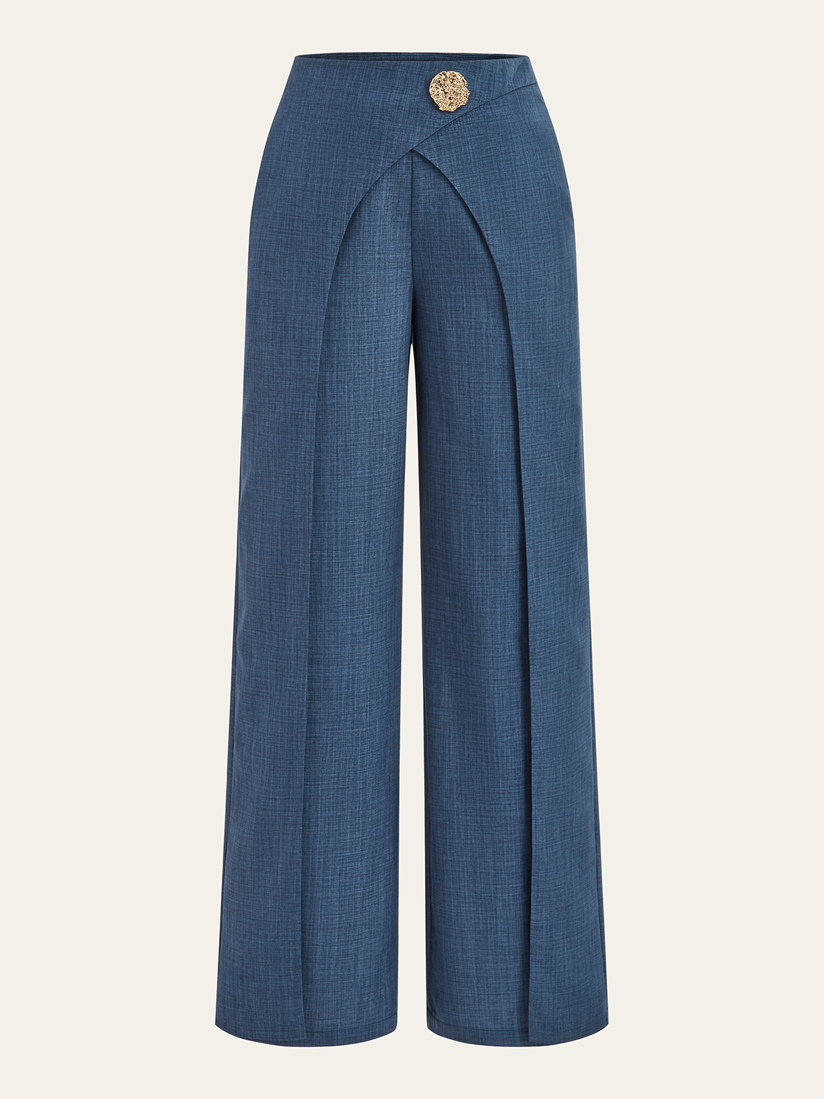 Metal Detail Straight-Leg Pants Metal Detail Straight-Leg Pants