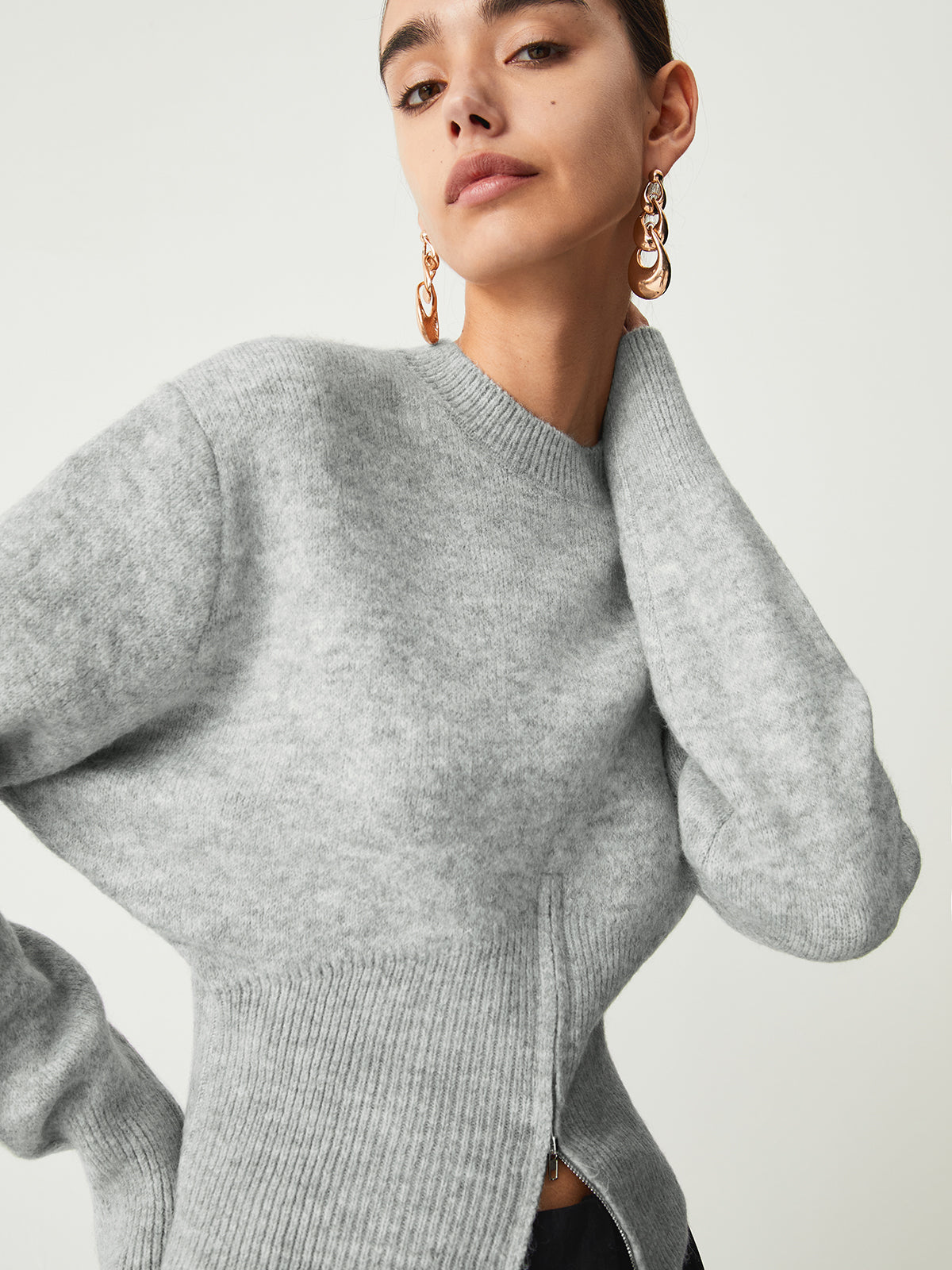 Half Zip Fuzzy Sweater Half Zip Fuzzy Sweater