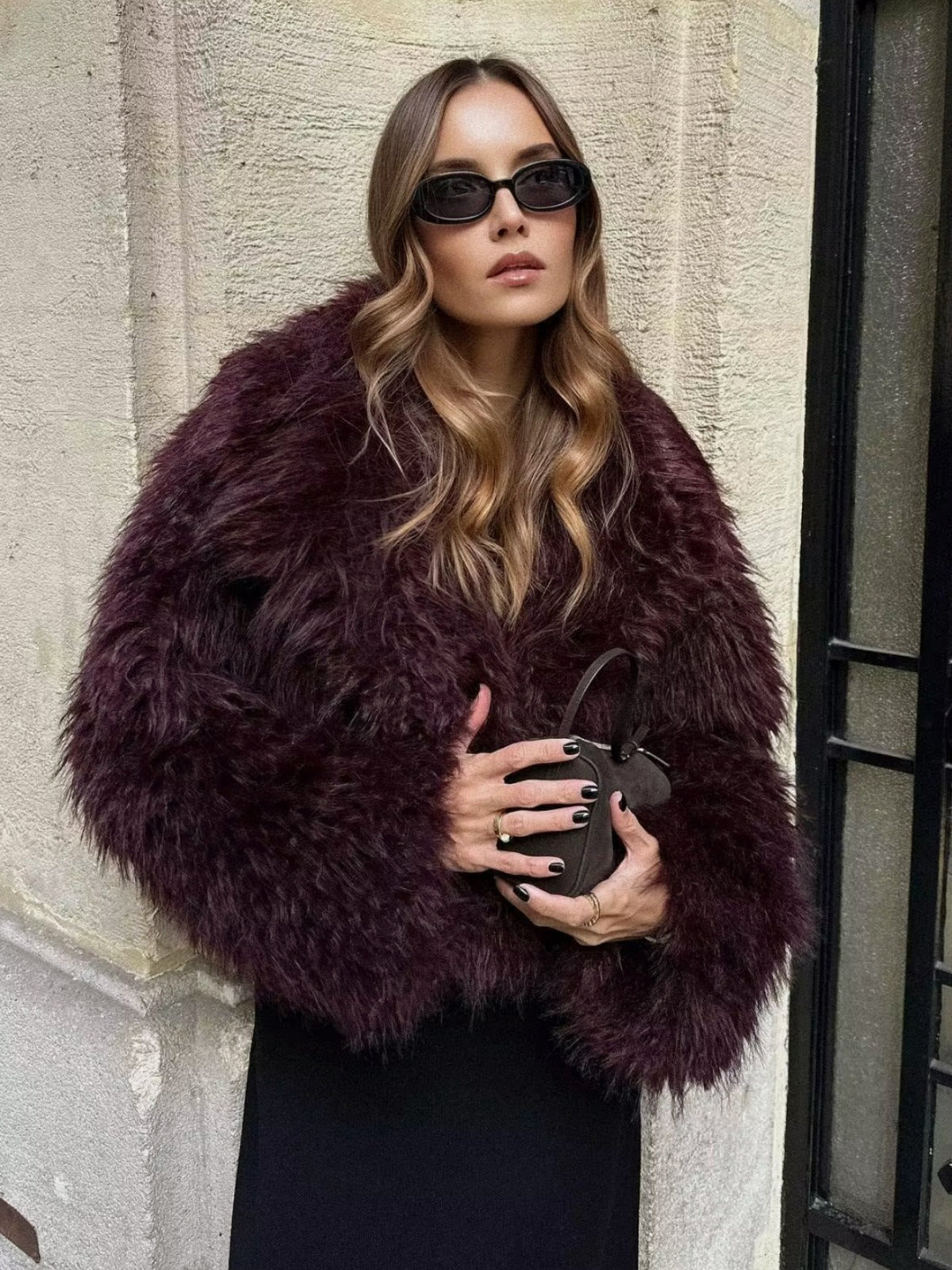 Fuzzy Faux Fur Short Coat Fuzzy Faux Fur Short Coat