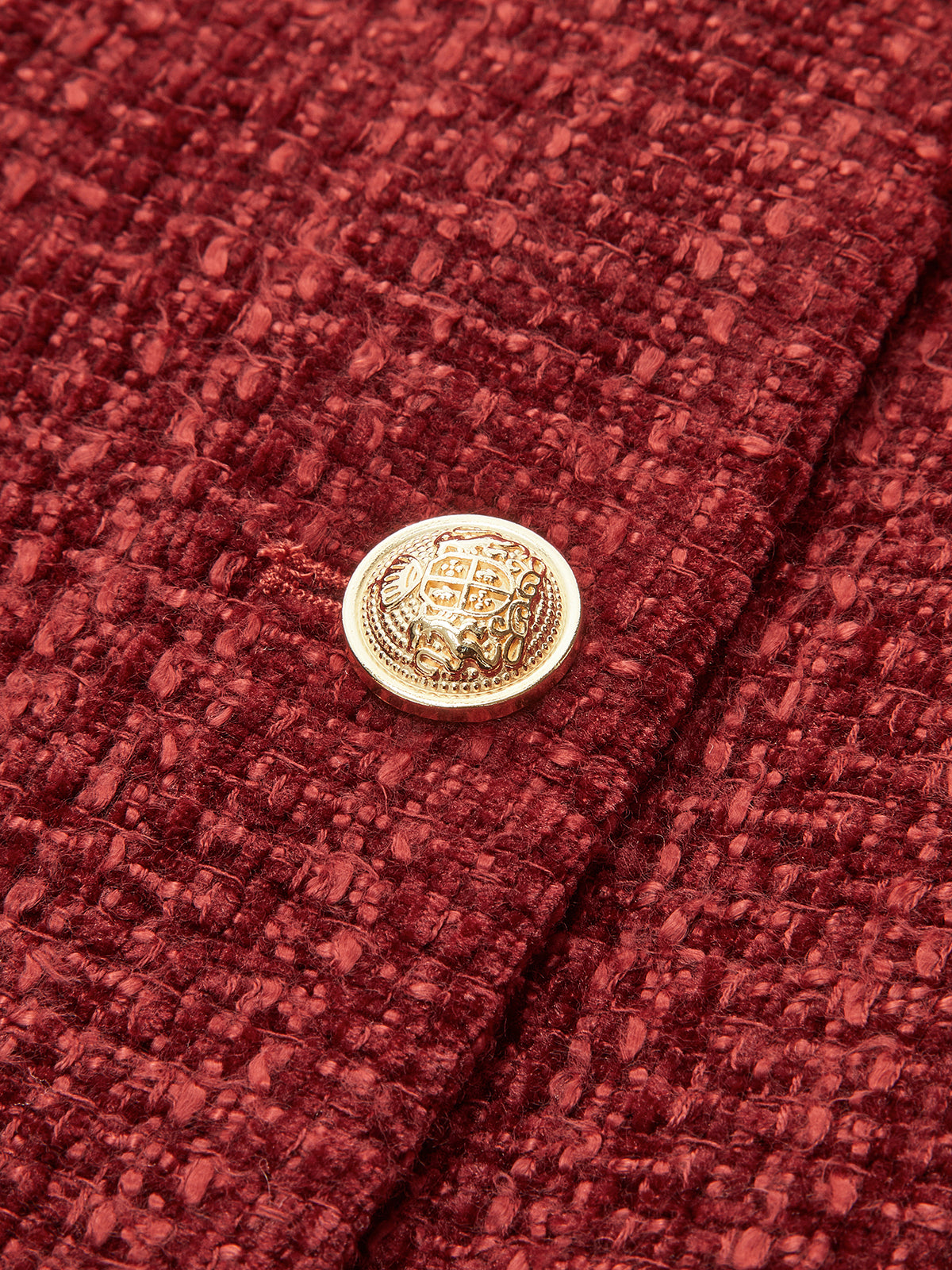 Button Down Slit Tweed Blazer Button Down Slit Tweed Blazer