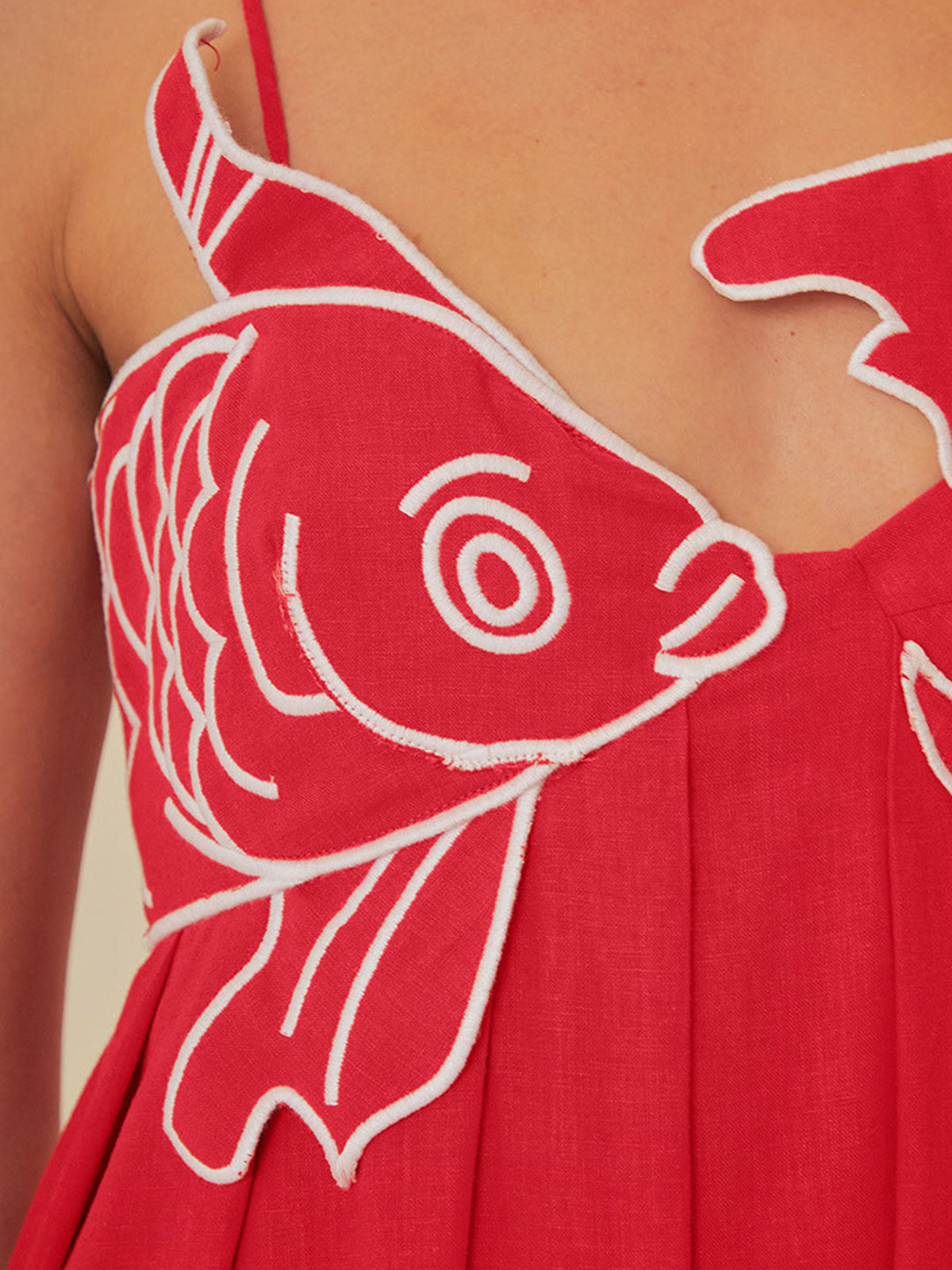 Embroidered Fish Semi-Sheer Cami Dress Embroidered Fish Semi-Sheer Cami Dress