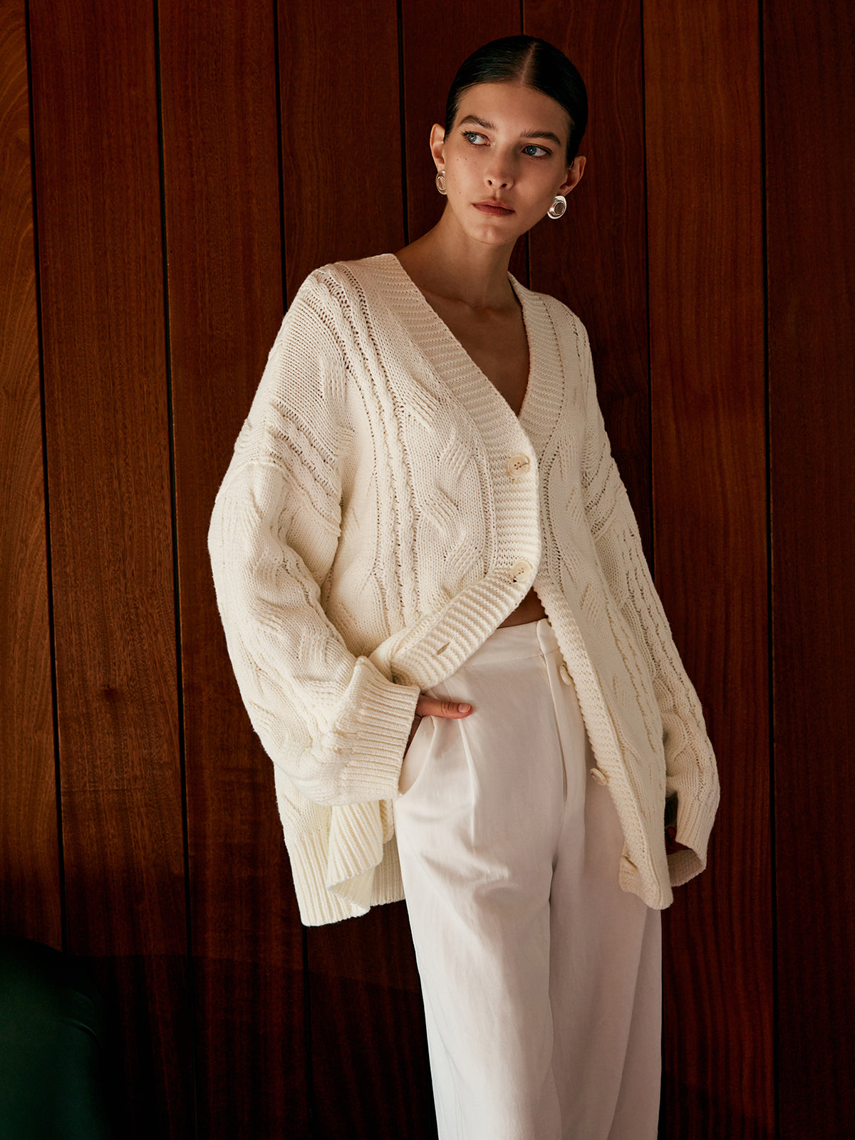 Oversized Cable Knit Outwear Oversized Cable Knit Outwear