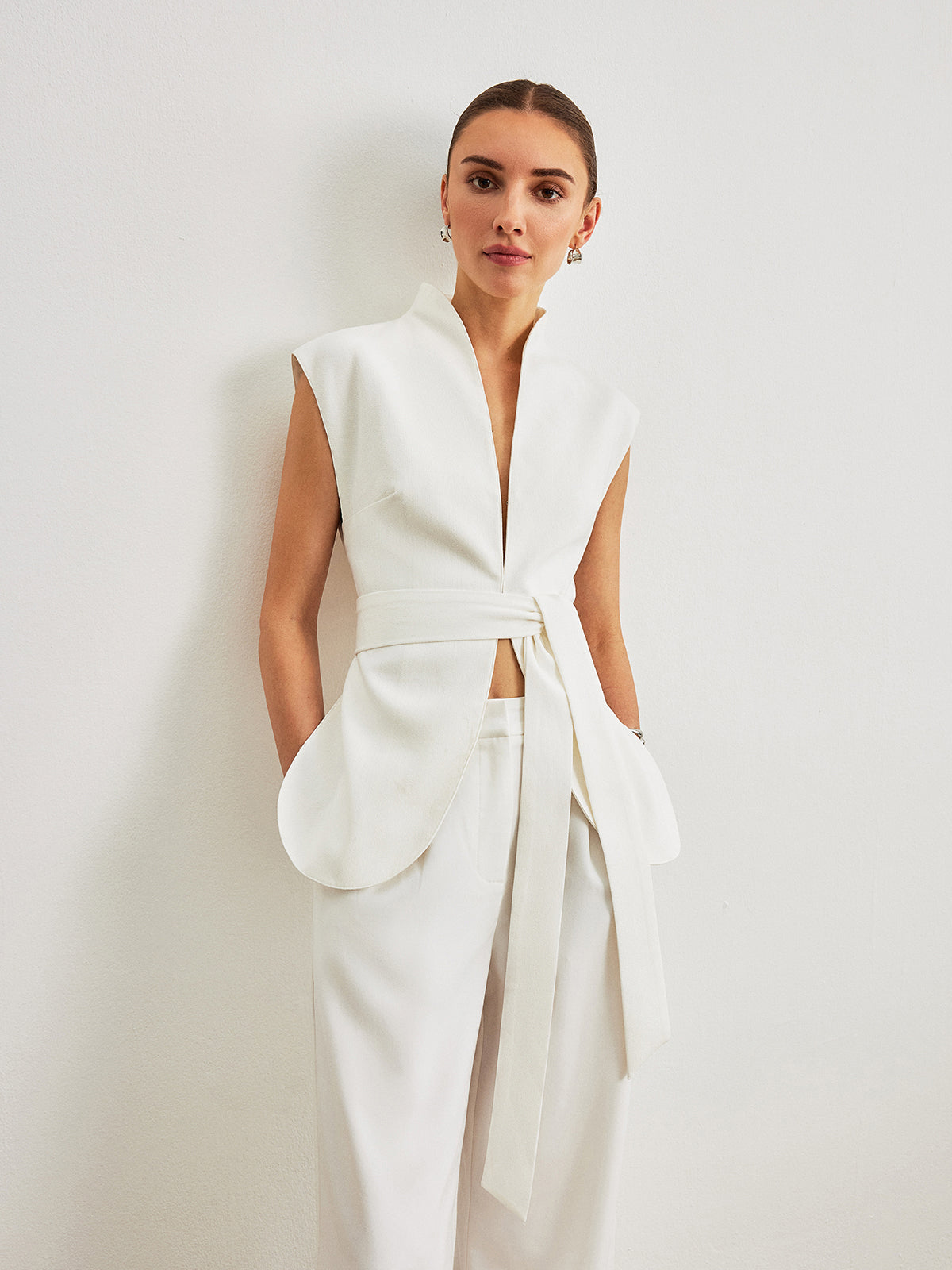 Belted Peplum Top Belted Peplum Top