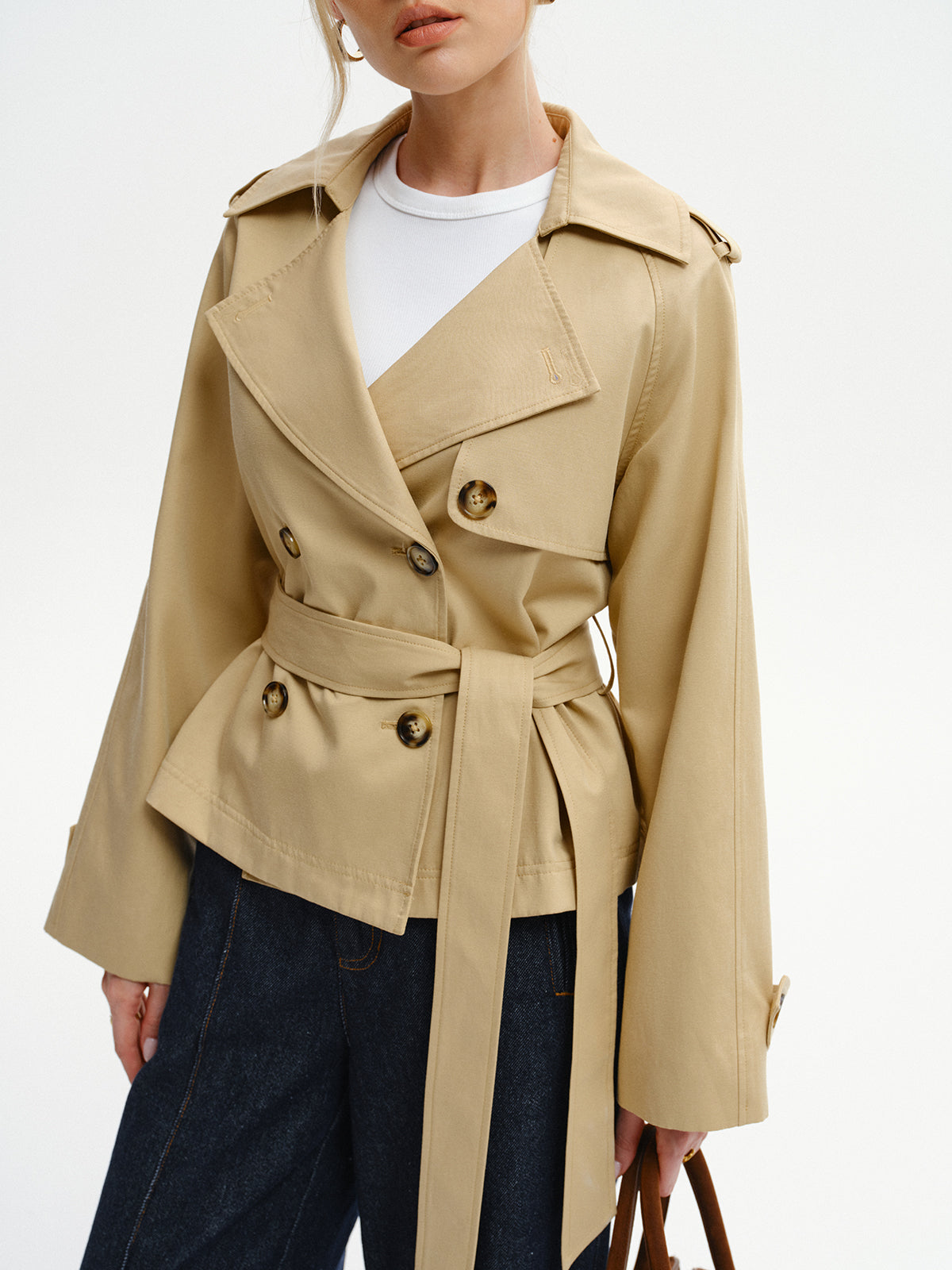 Double-Breasted Belted Trench Coat Double-Breasted Belted Trench Coat