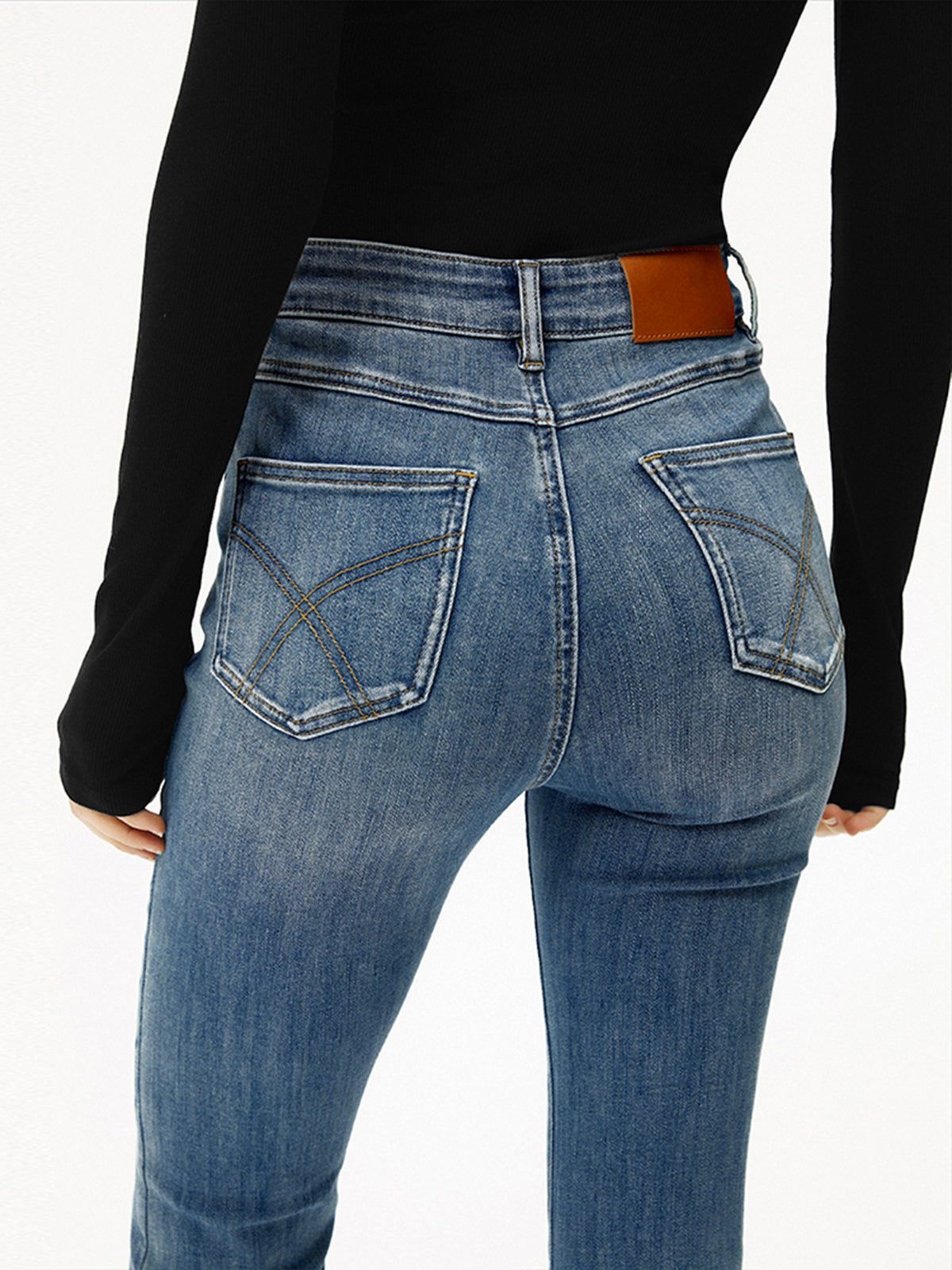 High-Waist Denim Bootcut Jeans High-Waist Denim Bootcut Jeans
