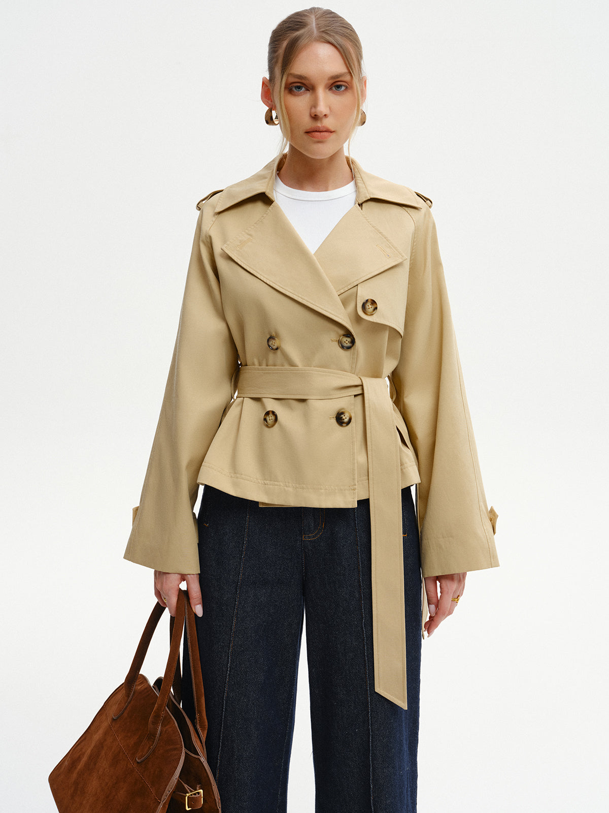 Double-Breasted Belted Trench Coat Double-Breasted Belted Trench Coat