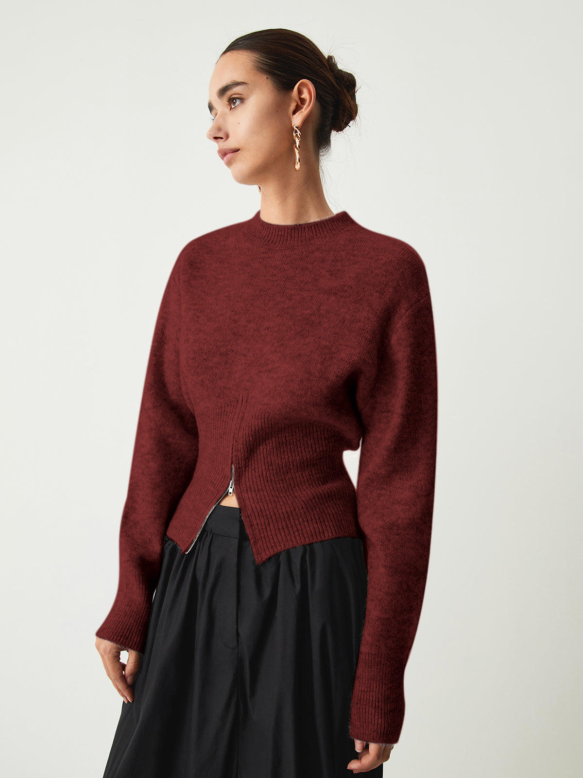 Half Zip Fuzzy Sweater Half Zip Fuzzy Sweater