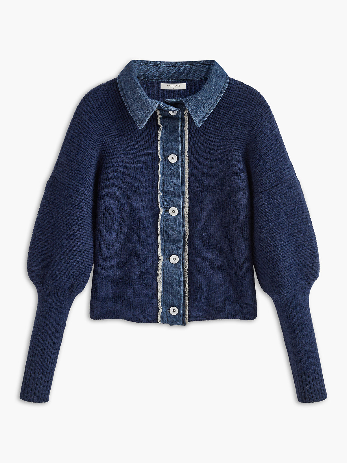 Panel Breasted Stretch Lapel Knit Top Panel Breasted Stretch Lapel Knit Top