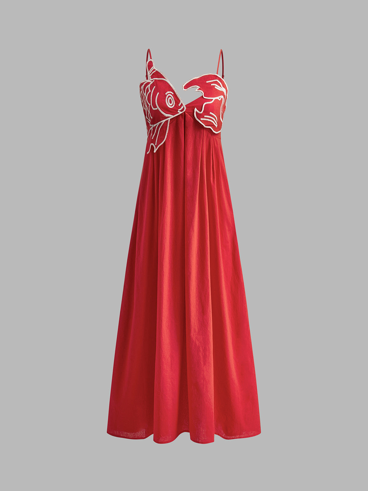 Embroidered Fish Semi-Sheer Cami Dress Embroidered Fish Semi-Sheer Cami Dress