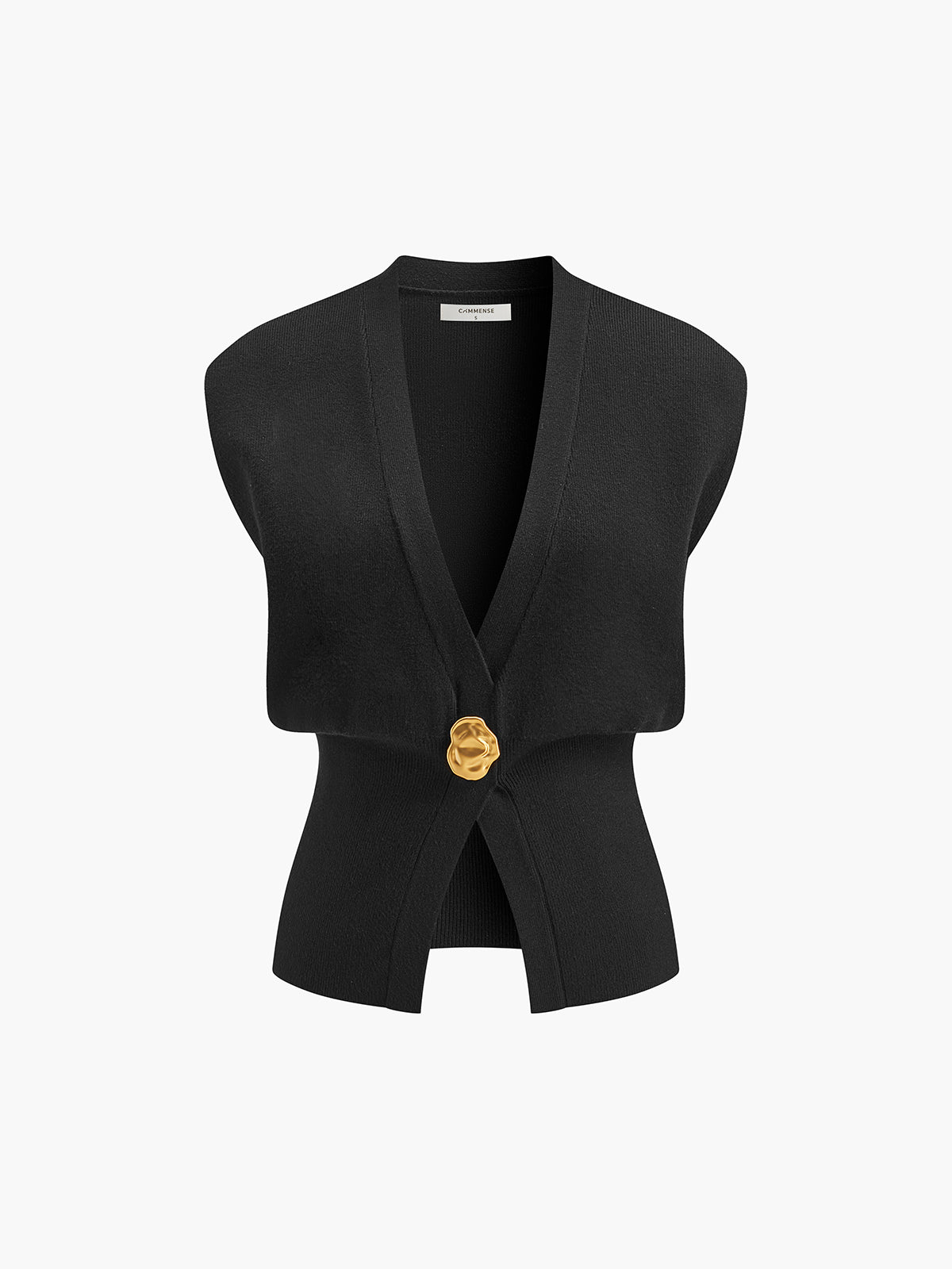 V-Neck Buttoned Detail Sweater Vest V-Neck Buttoned Detail Sweater Vest