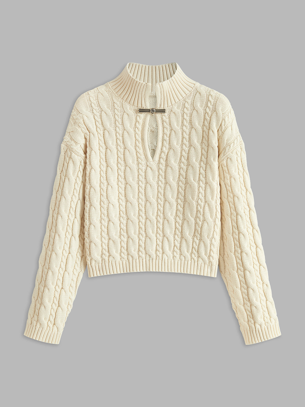 Cotton Keyhole Neckline Knit Top Cotton Keyhole Neckline Knit Top