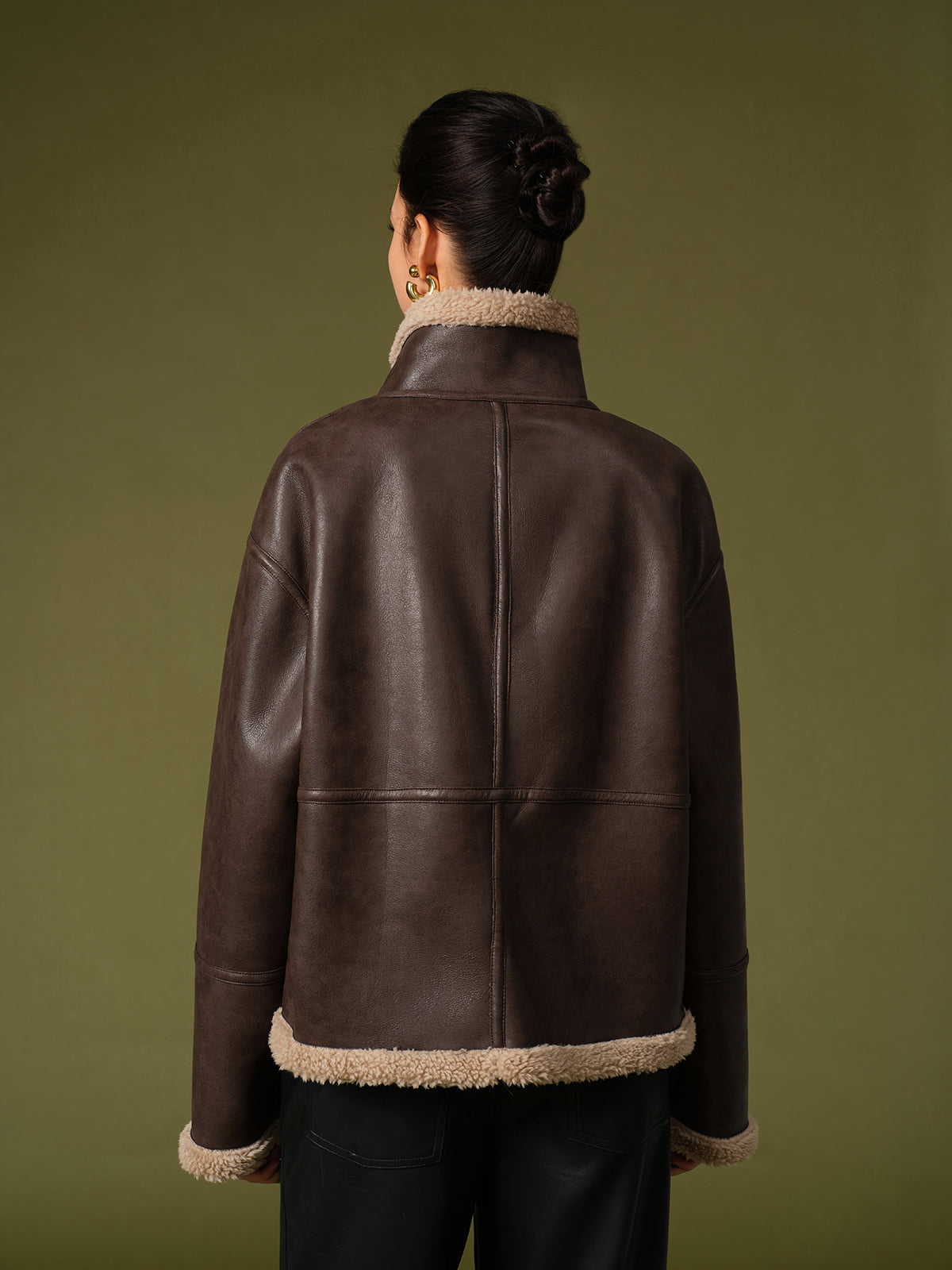 Fleecing PU Leather Warm Jackets Fleecing PU Leather Warm Jackets