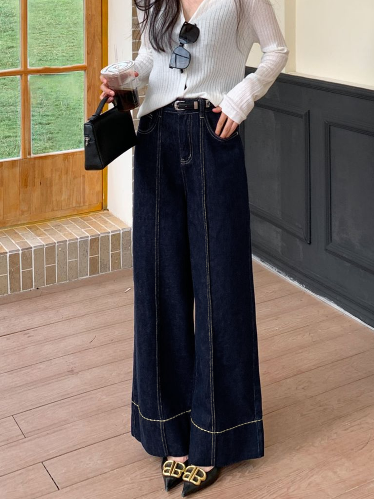 Wide Leg Denim Jeans Wide Leg Denim Jeans
