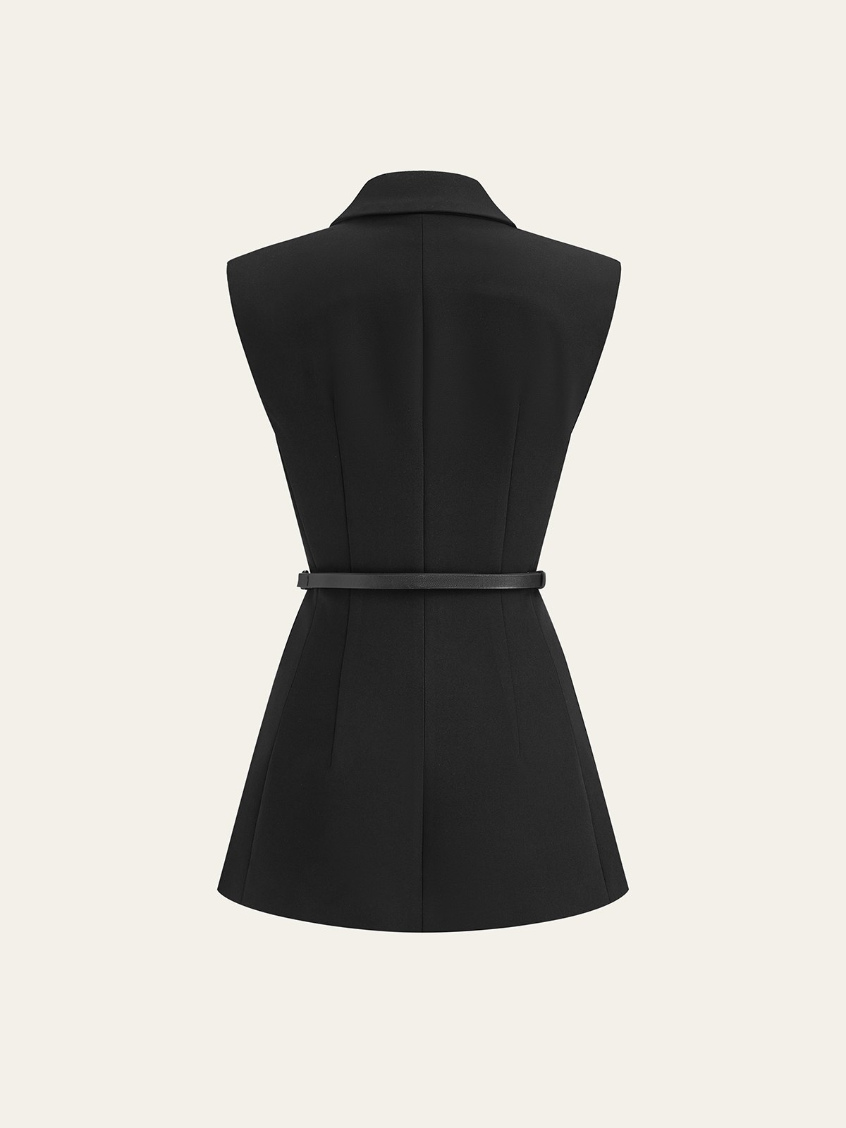 Belted Cap Sleeve Vest Belted Cap Sleeve Vest