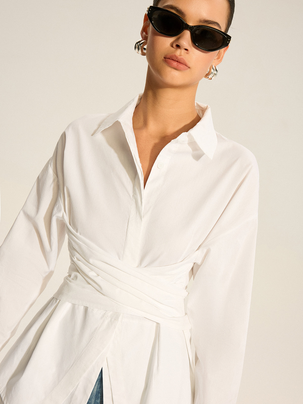 Back Bow Long-Sleeve Shirt Back Bow Long-Sleeve Shirt