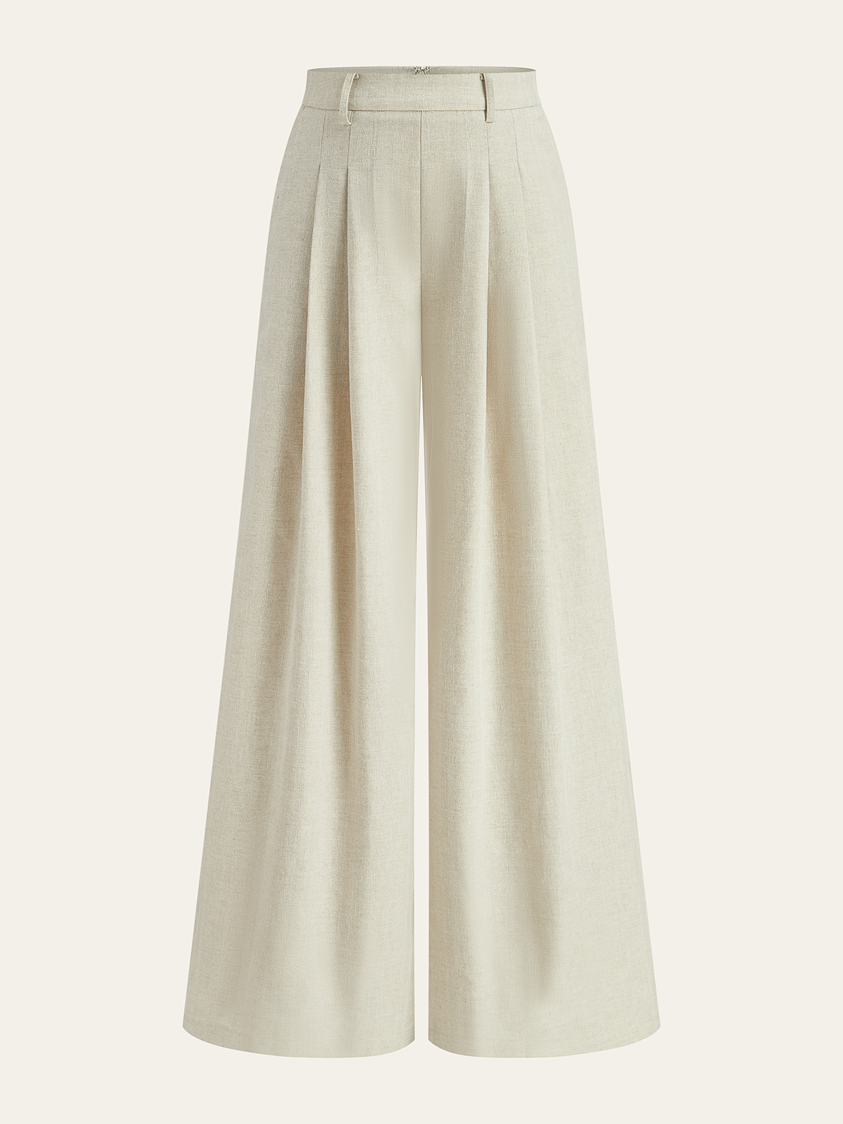 Linen Blend Wide-Leg Pants Linen Blend Wide-Leg Pants