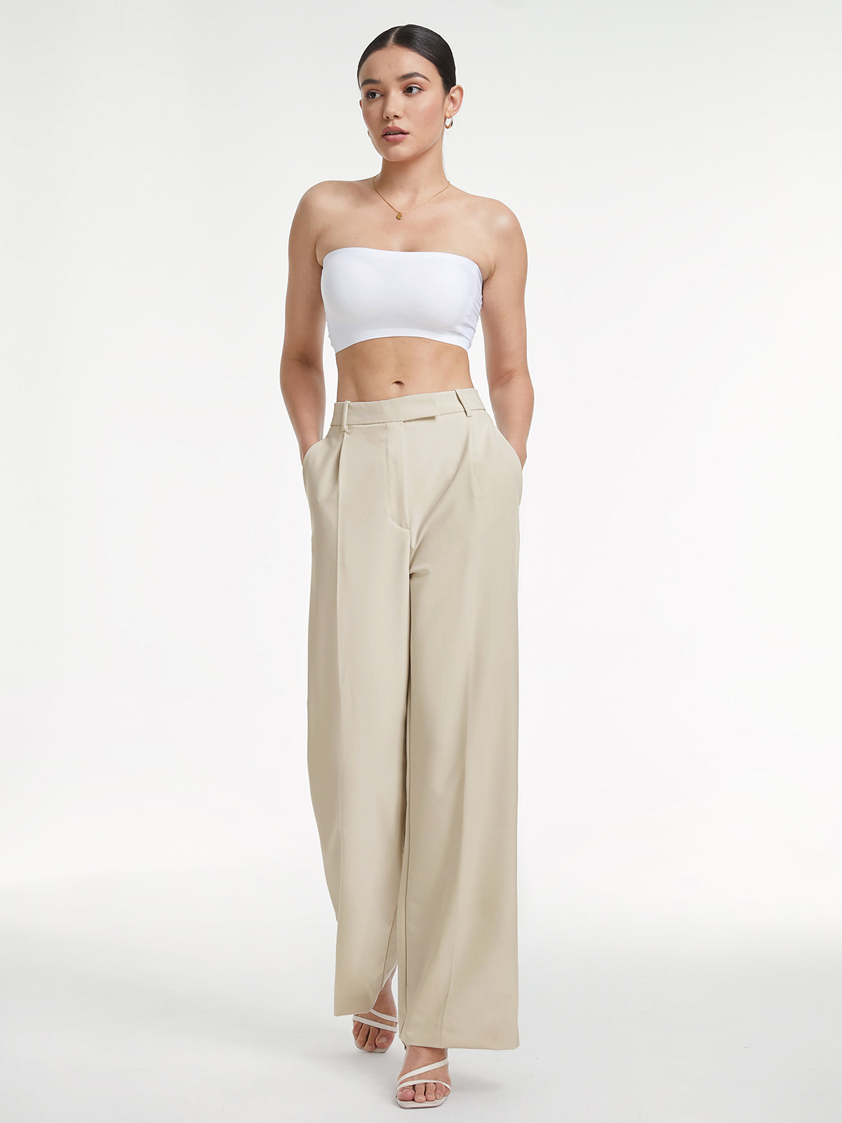 High Waisted Relaxed Fit Wide Leg Dress Pants High Waisted Relaxed Fit Wide Leg Dress Pants