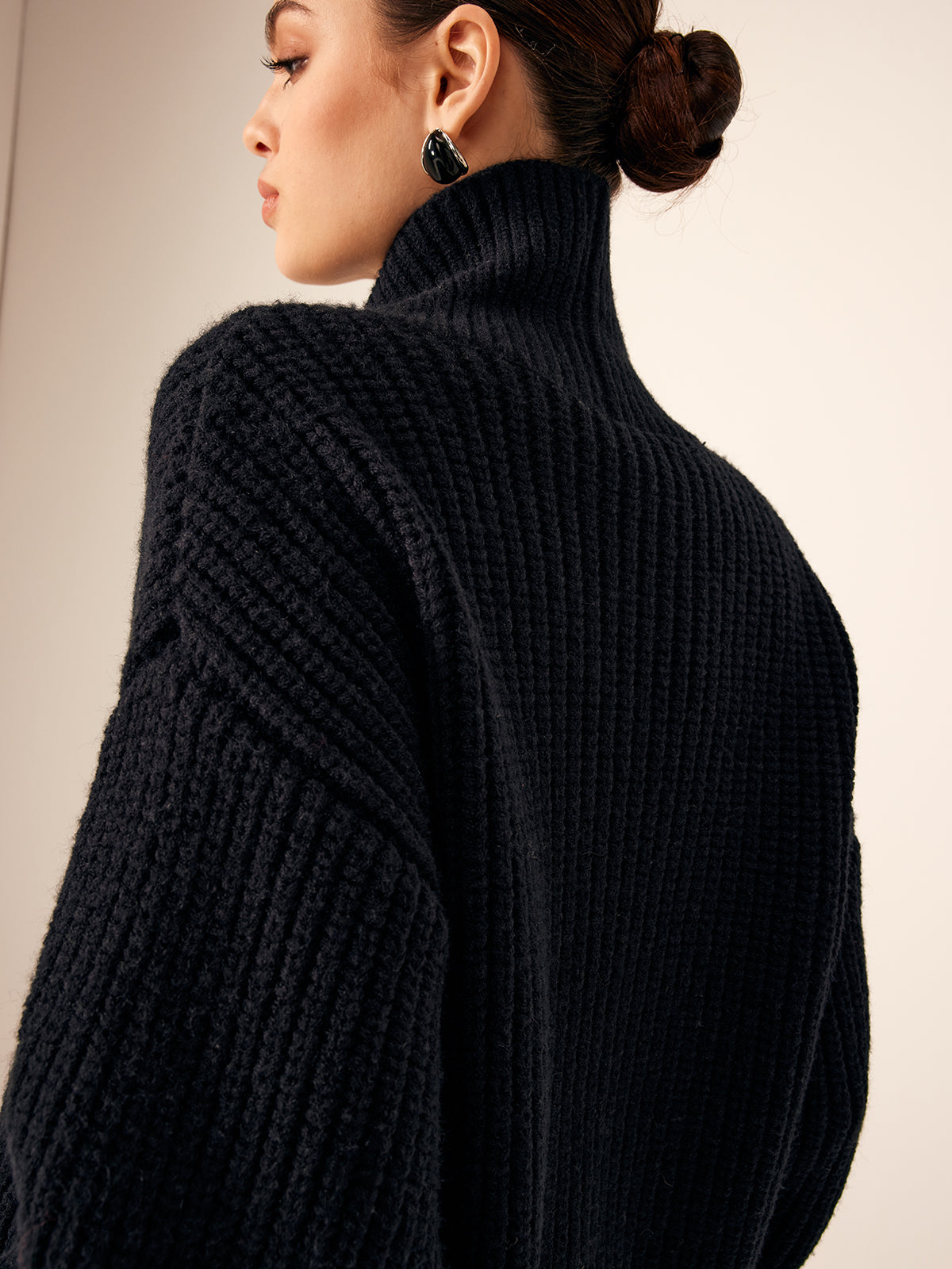 Ribbed Lapel Button Knit Outerwear Ribbed Lapel Button Knit Outerwear