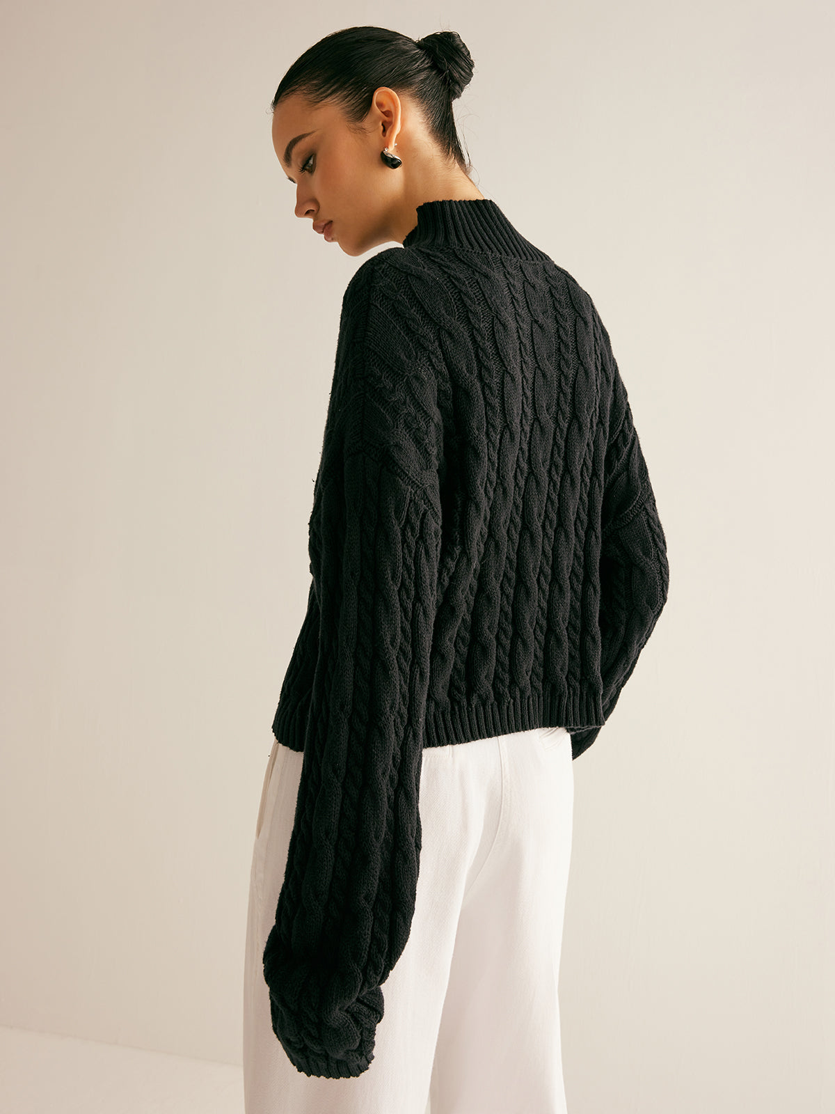 Cotton Keyhole Neckline Knit Top Cotton Keyhole Neckline Knit Top