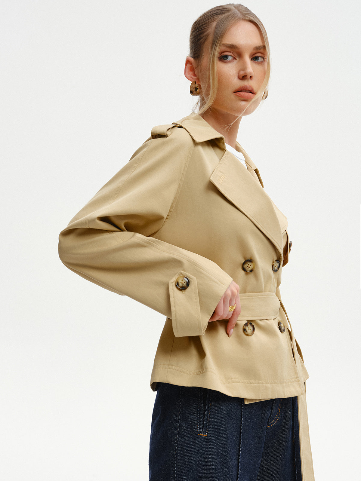 Double-Breasted Belted Trench Coat Double-Breasted Belted Trench Coat