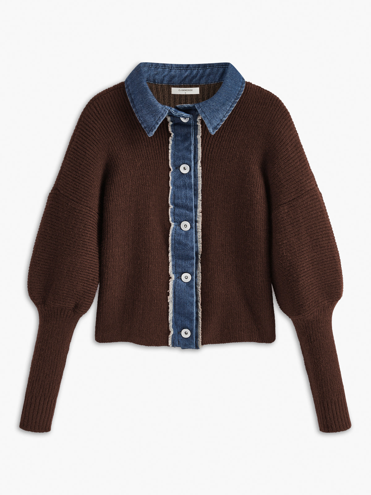 Panel Breasted Stretch Lapel Knit Top Panel Breasted Stretch Lapel Knit Top