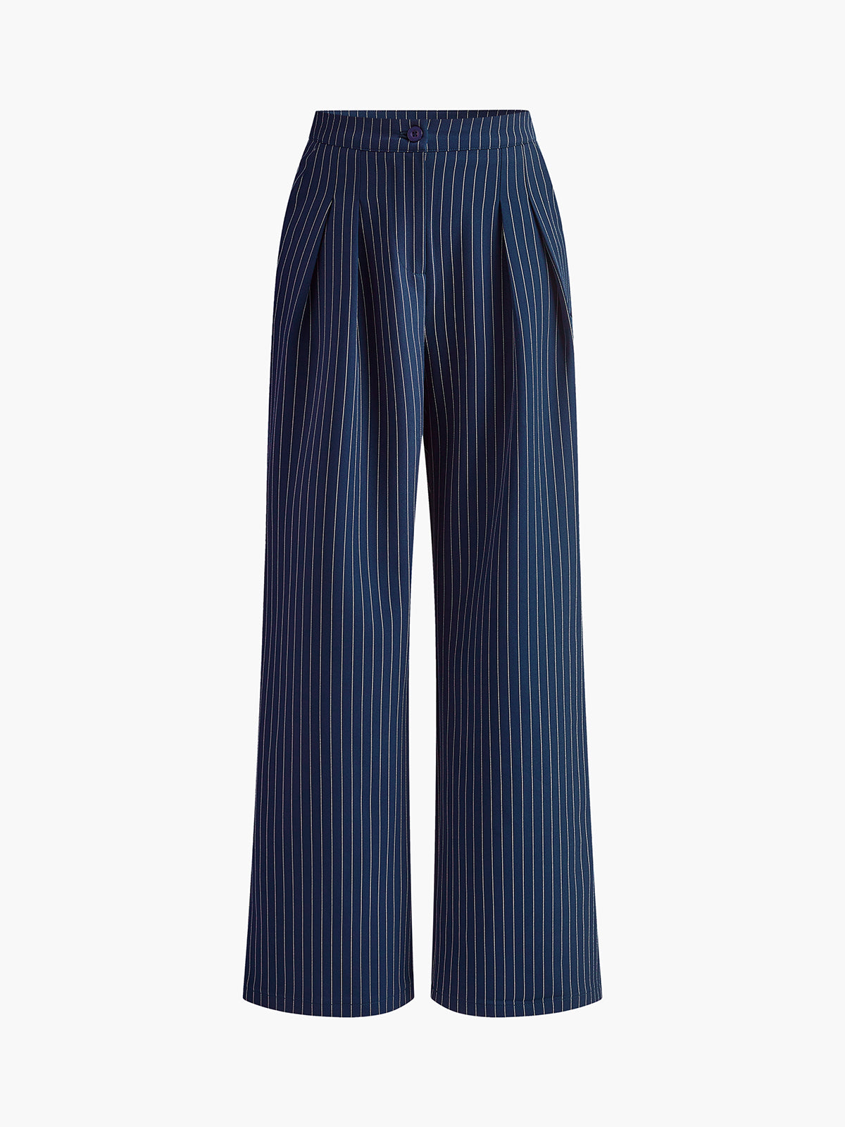 Pinstripe Pleated Wide-Leg Pants Pinstripe Pleated Wide-Leg Pants