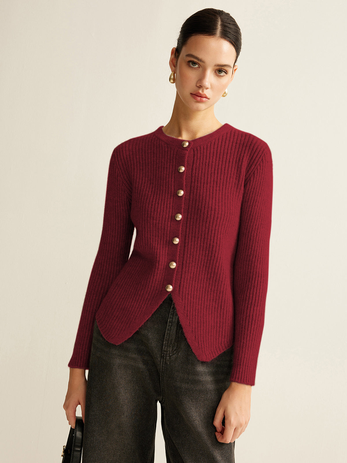 Button Down Split Cardigan Button Down Split Cardigan
