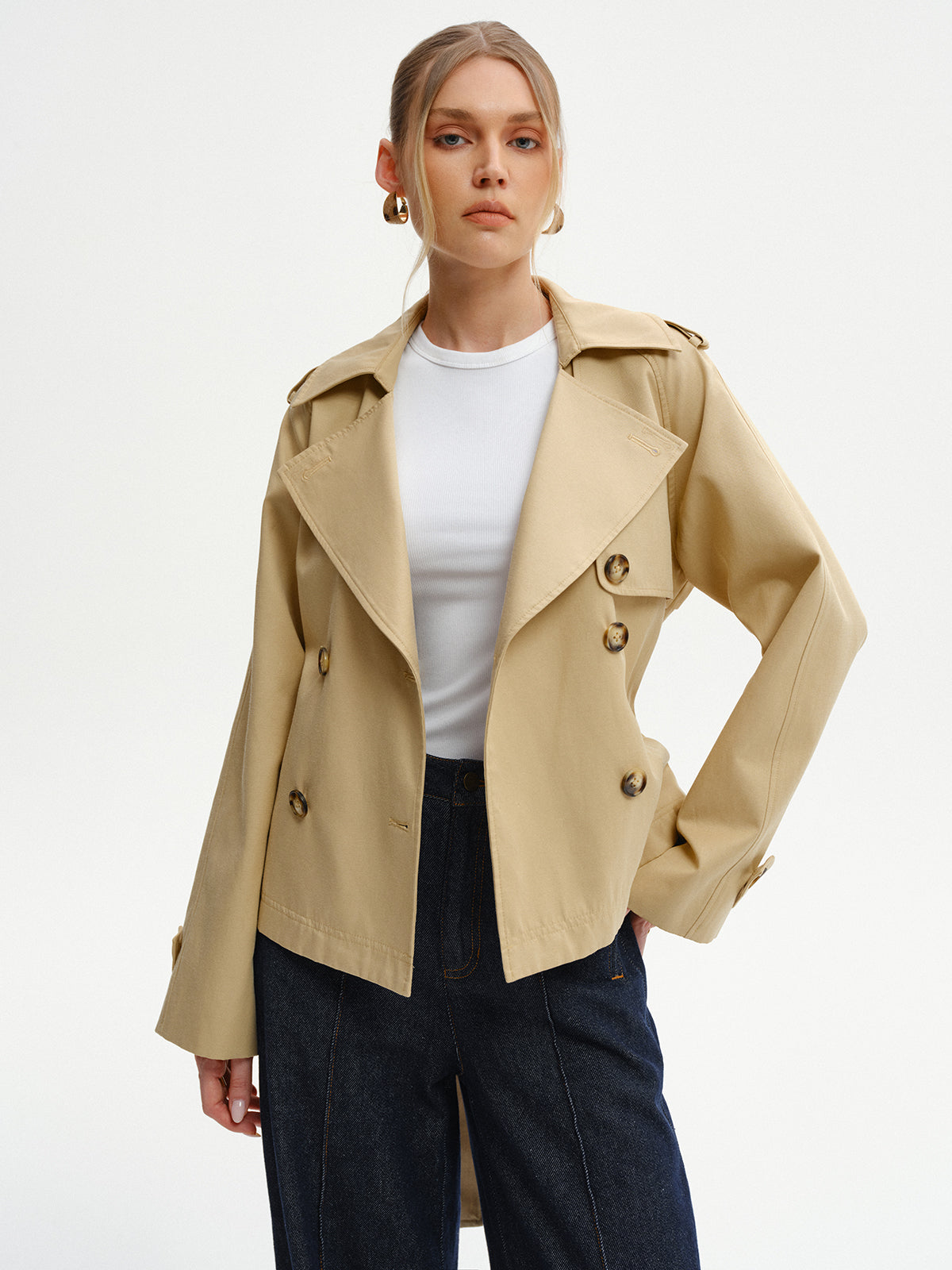 Double-Breasted Belted Trench Coat Double-Breasted Belted Trench Coat