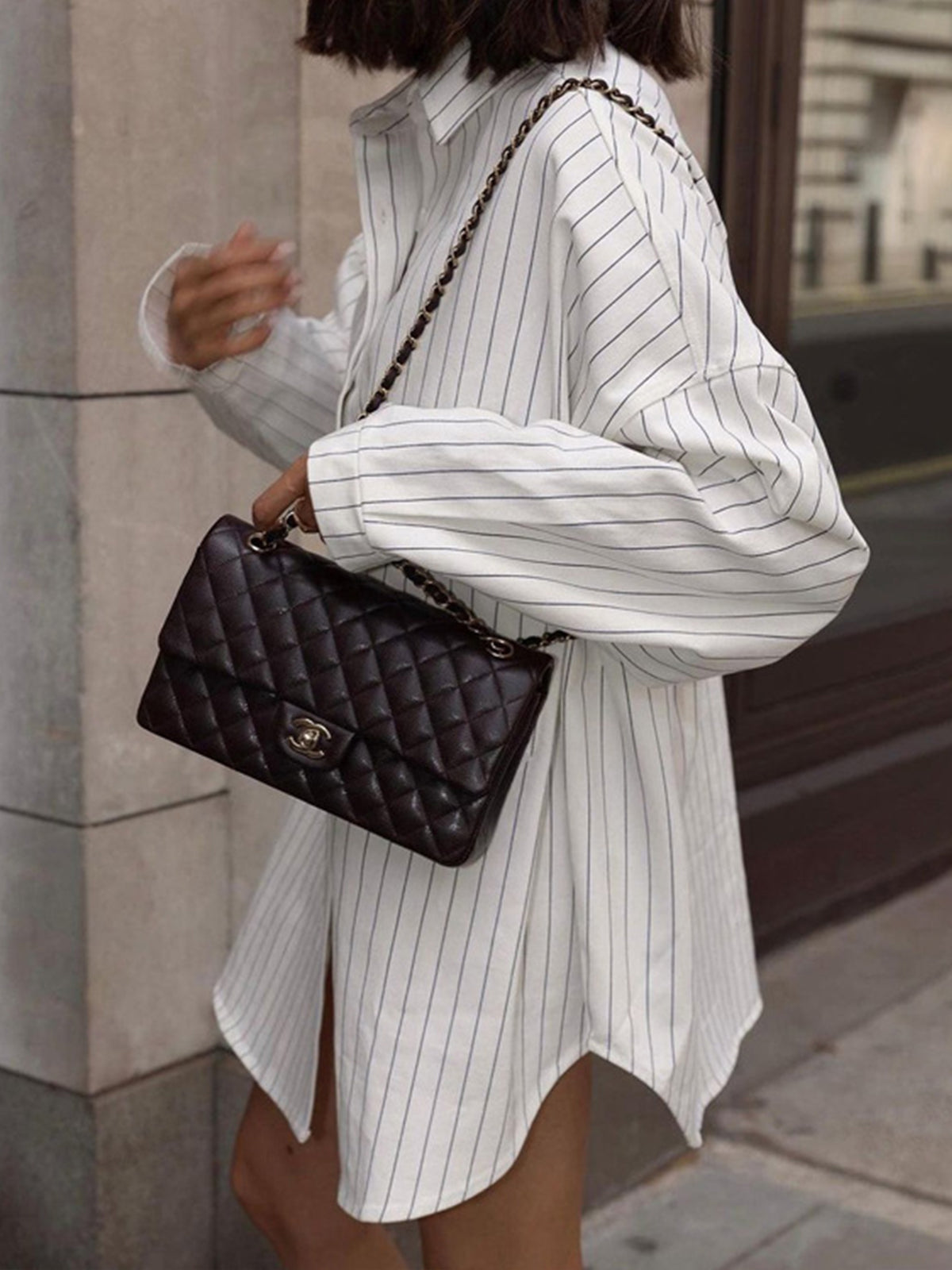 Oversized Striped Large Pockets Shirt Oversized Striped Large Pockets Shirt