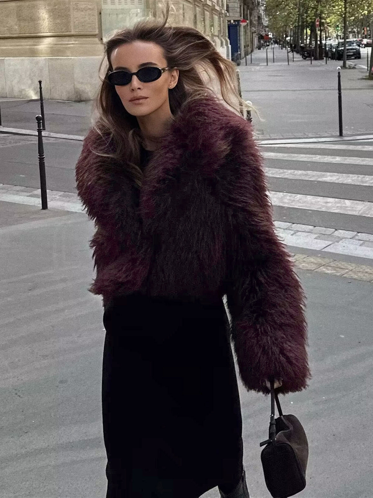 Fuzzy Faux Fur Short Coat Fuzzy Faux Fur Short Coat