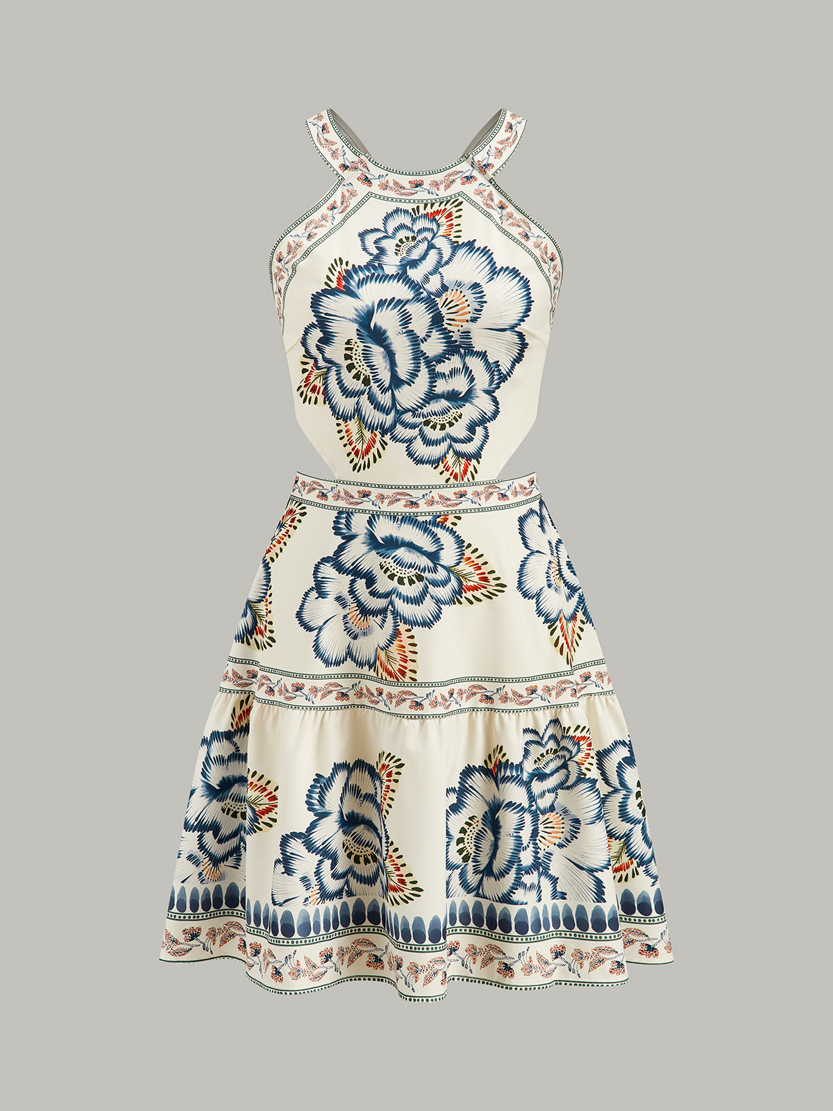 Floral Print Backless Dress Floral Print Backless Dress
