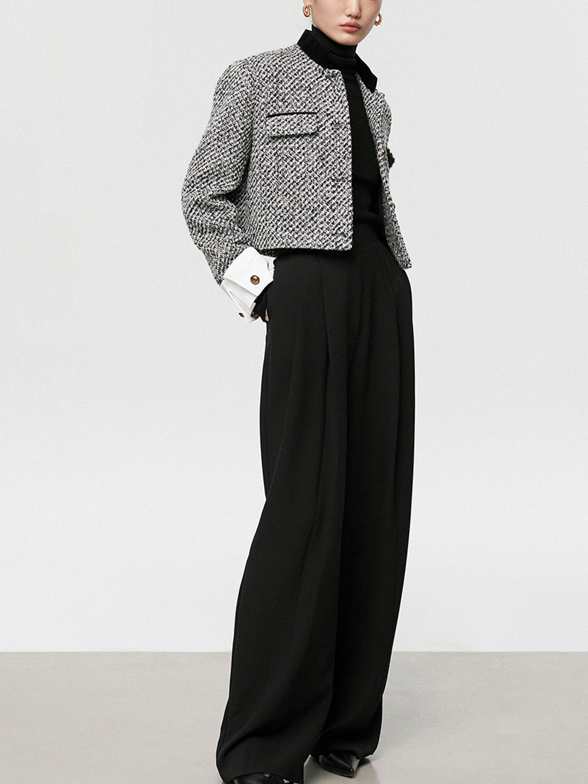 Tweed Boucle Crop Blazer Tweed Boucle Crop Blazer