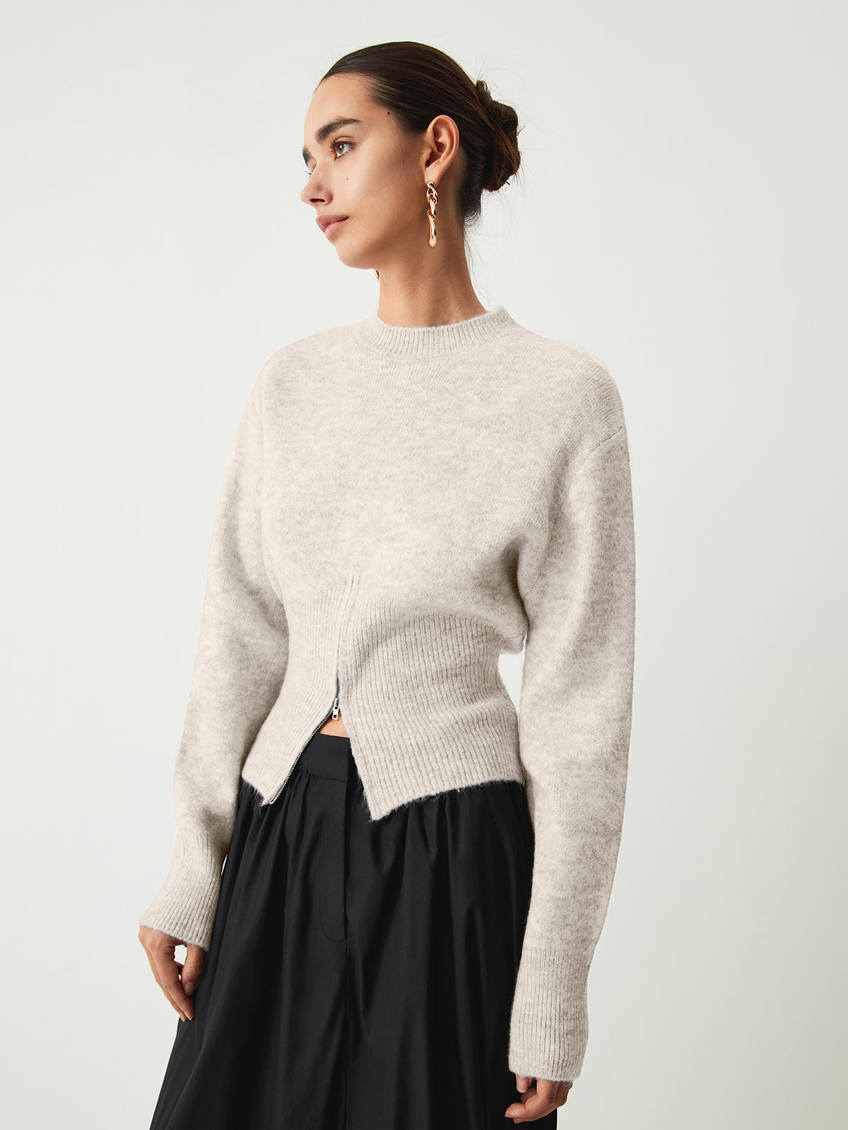 Half Zip Fuzzy Sweater Half Zip Fuzzy Sweater