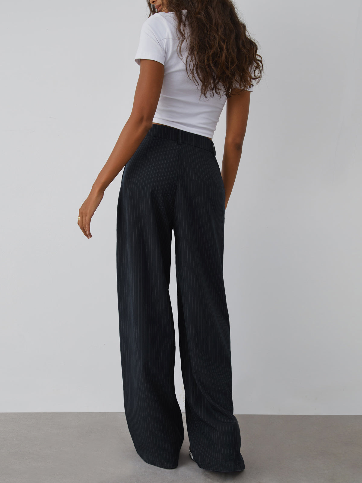 Shock Value Pinstripe Wide Leg Dress Pants Shock Value Pinstripe Wide Leg Dress Pants