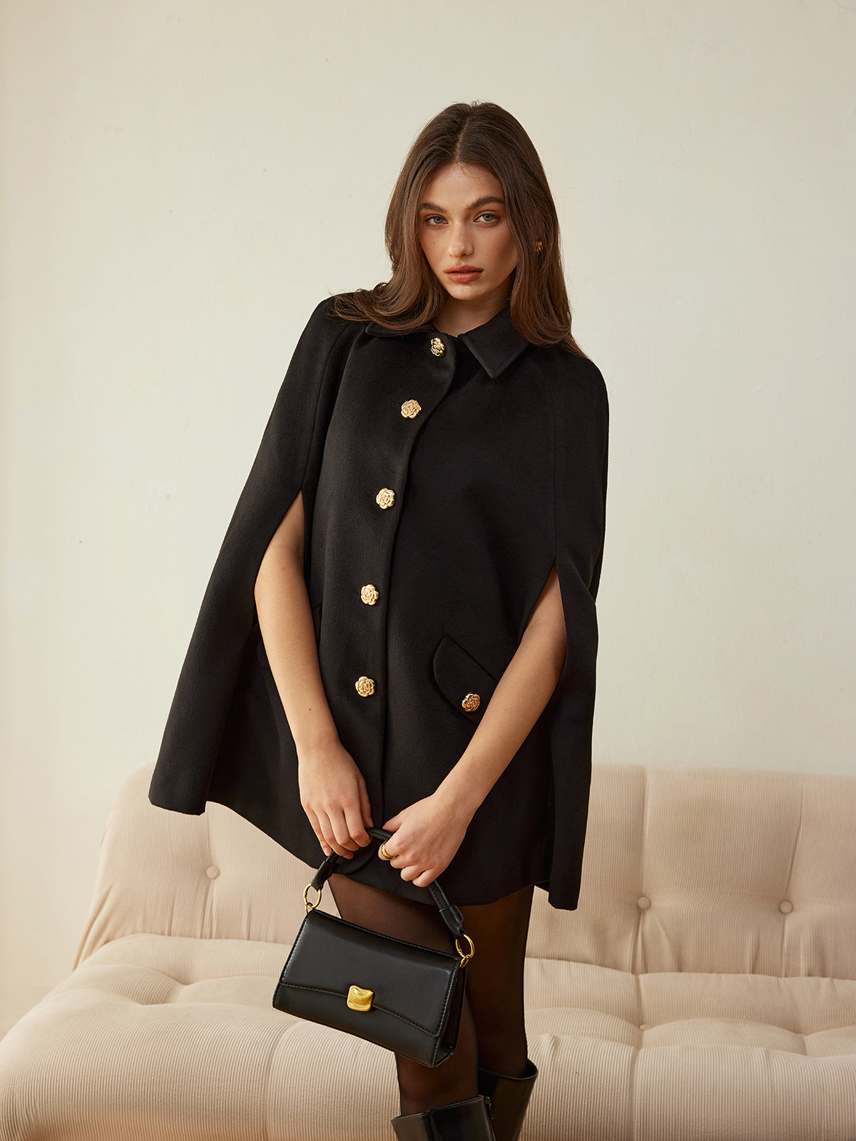 Camellia-Button Cloak Camellia-Button Cloak