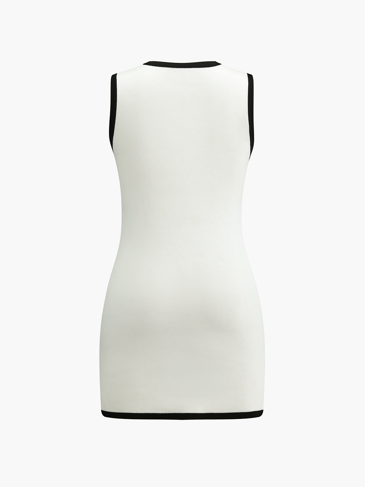 Multi Pocket Button Sleeveless Short Sweater Dress Multi Pocket Button Sleeveless Short Sweater Dress
