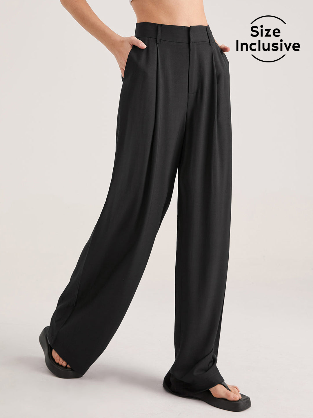 Oversized High Waisted Pleat Front Trousers Oversized High Waisted Pleat Front Trousers
