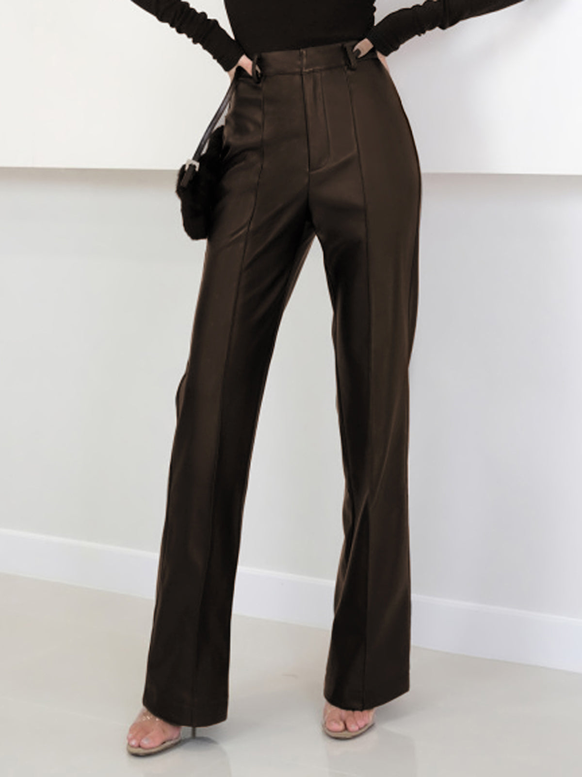 High Waist Faux Leather Pants High Waist Faux Leather Pants