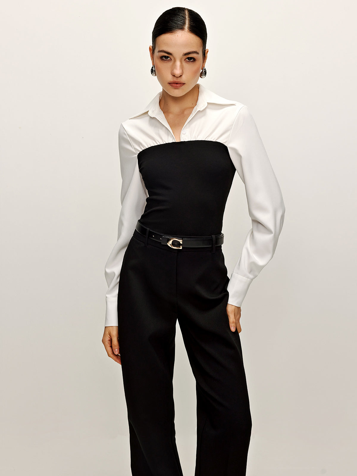 Two Tone Panel Polo Shirt Two Tone Panel Polo Shirt