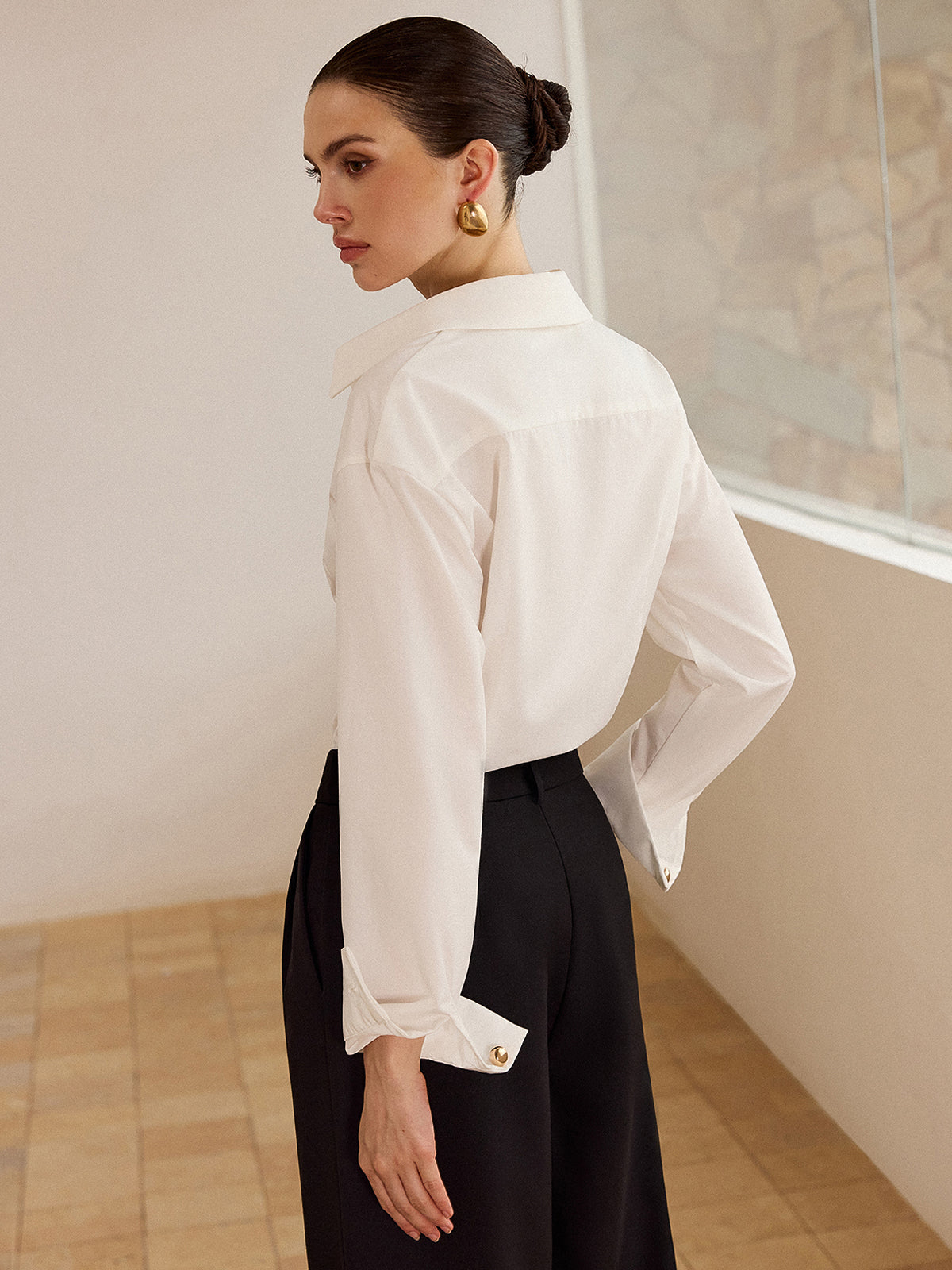 Metal Button Long-Sleeve Shirt Metal Button Long-Sleeve Shirt