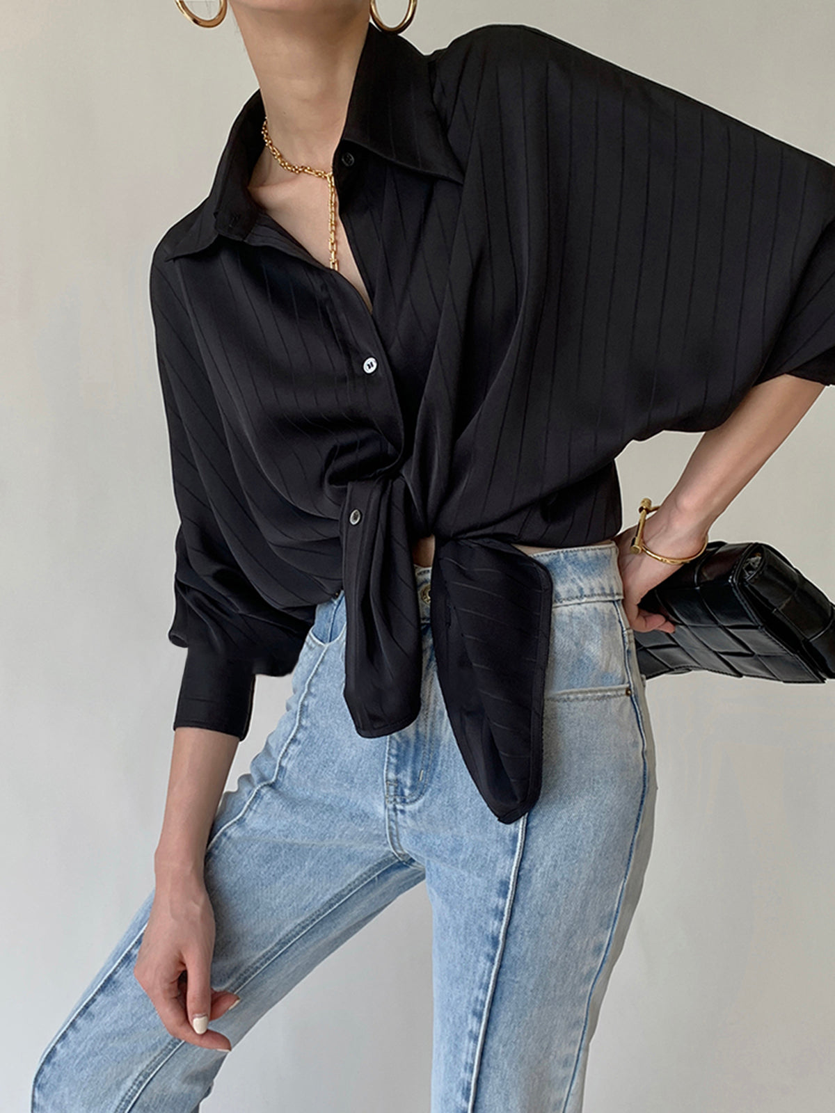 Charlotte Oversized Button Up Collared Shirt Charlotte Oversized Button Up Collared Shirt