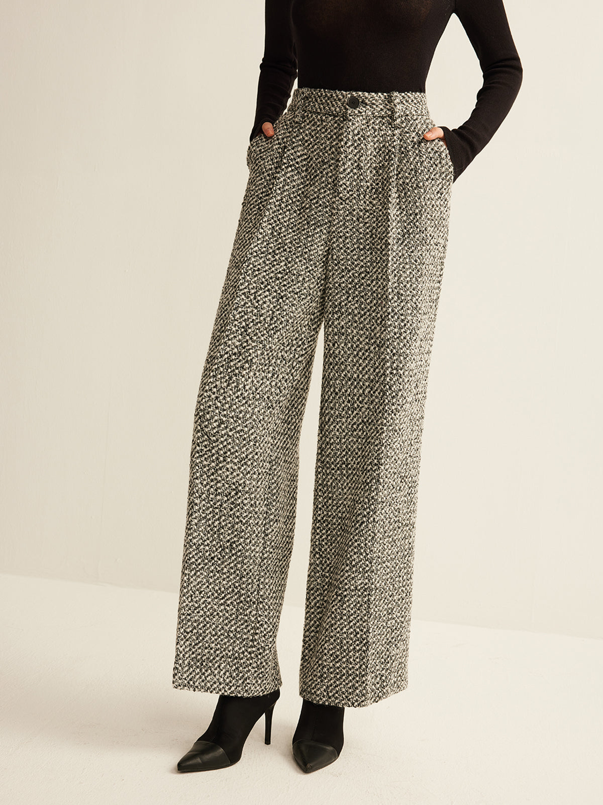 Wool-Blend Tweed Pants Wool-Blend Tweed Pants